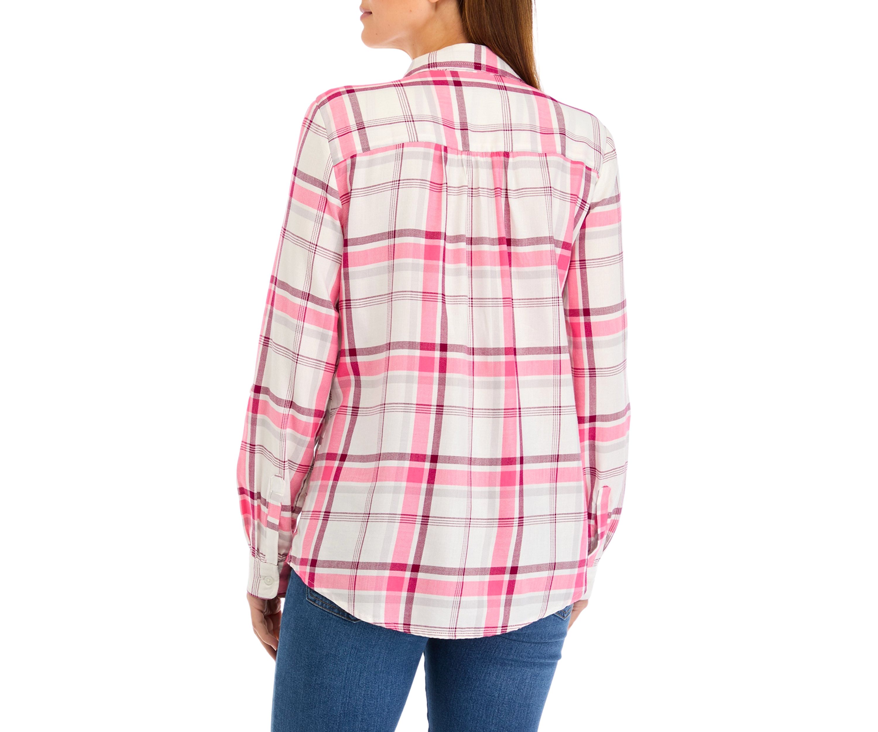 Womens Long Sleeve Flannel Shirt 
