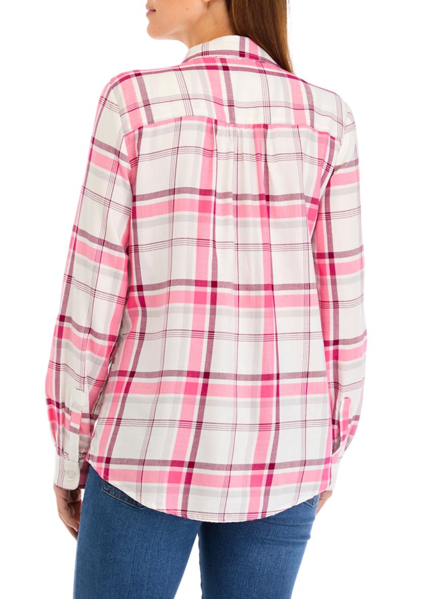 Womens Long Sleeve Flannel Shirt 
