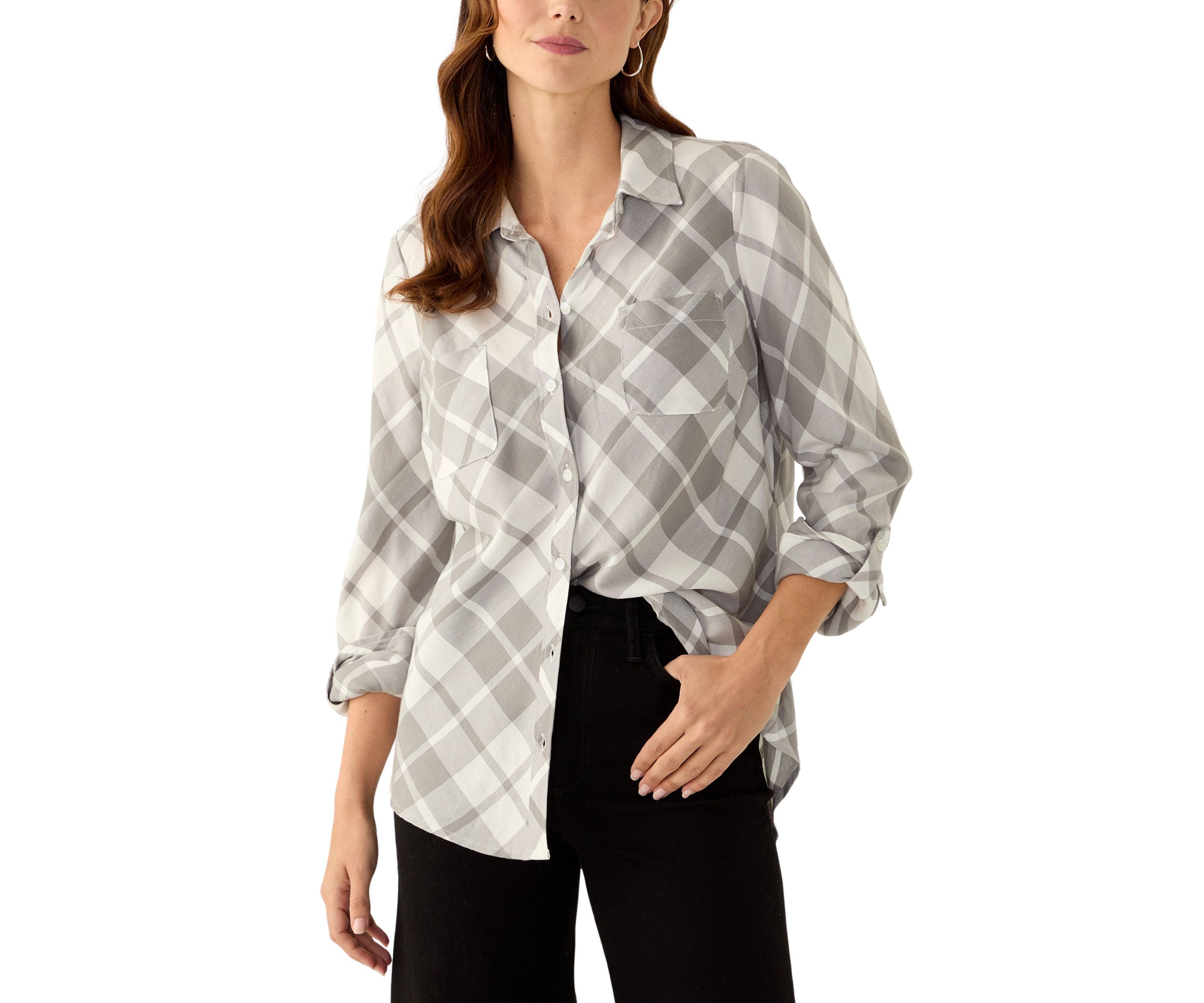 Womens Long Sleeve Flannel Shirt 