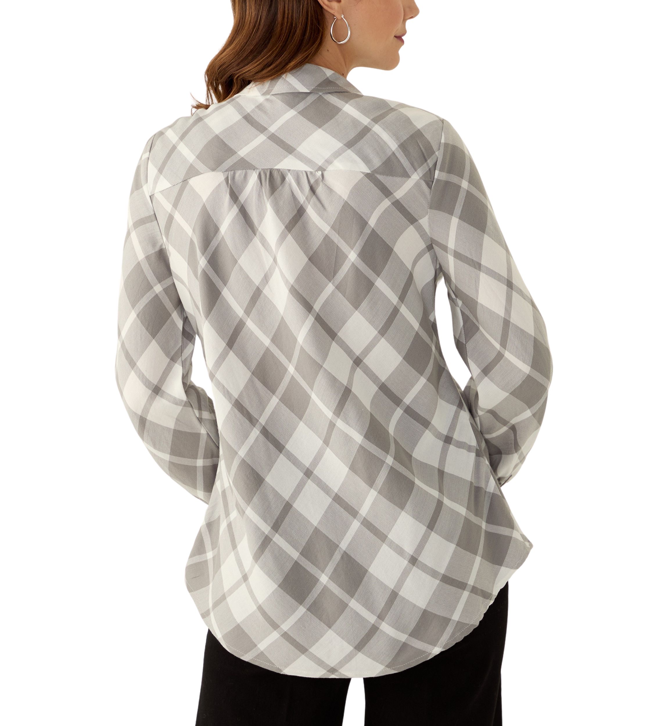 Womens Long Sleeve Flannel Shirt 