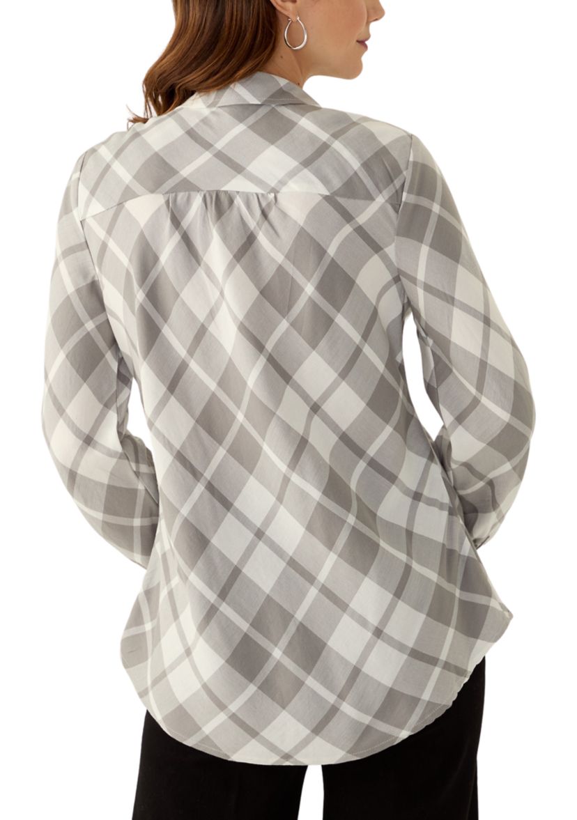Womens Long Sleeve Flannel Shirt 