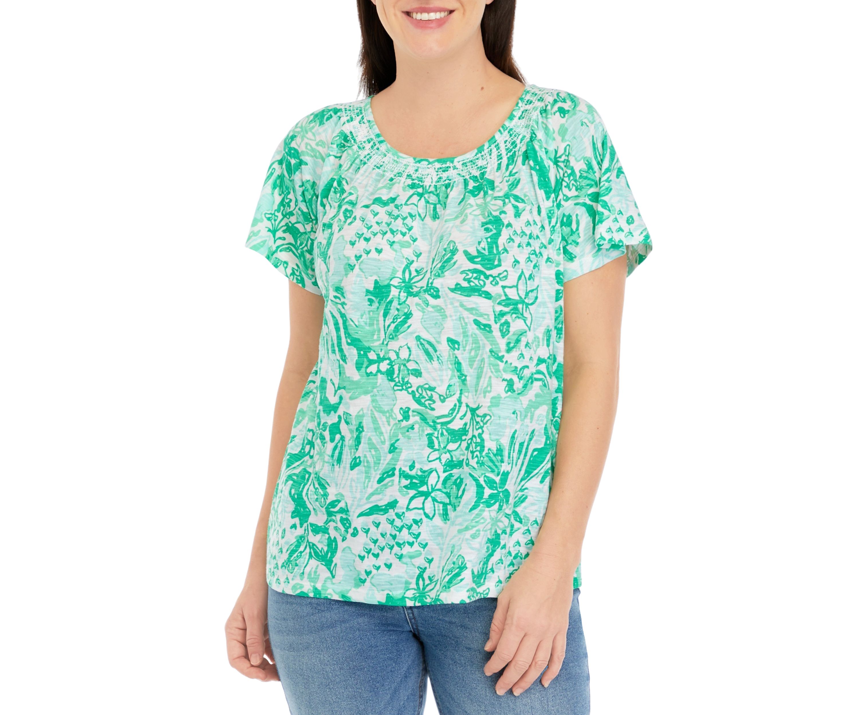 Womens Short Sleeve Printed T-Shirt