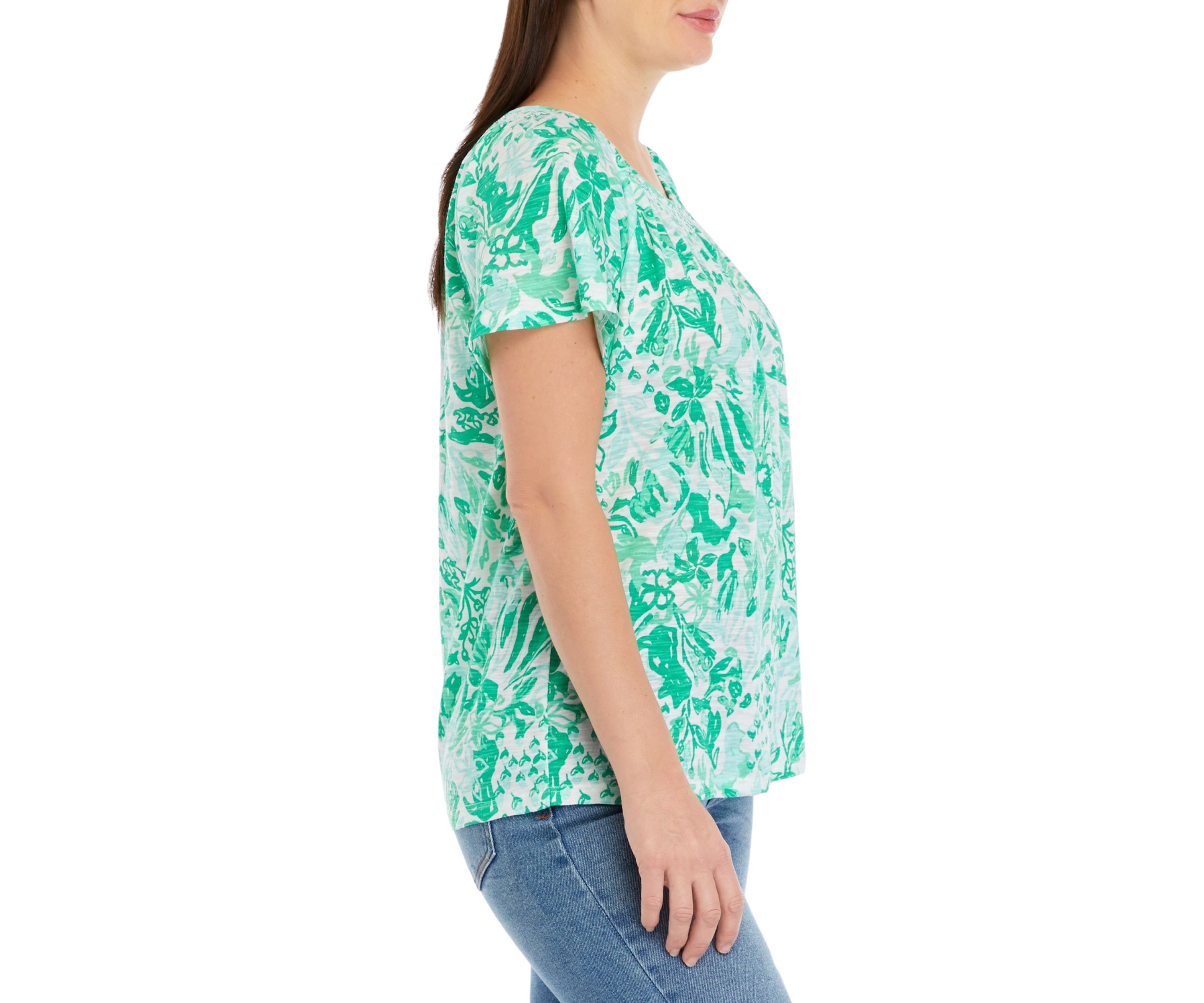Womens Short Sleeve Printed T-Shirt