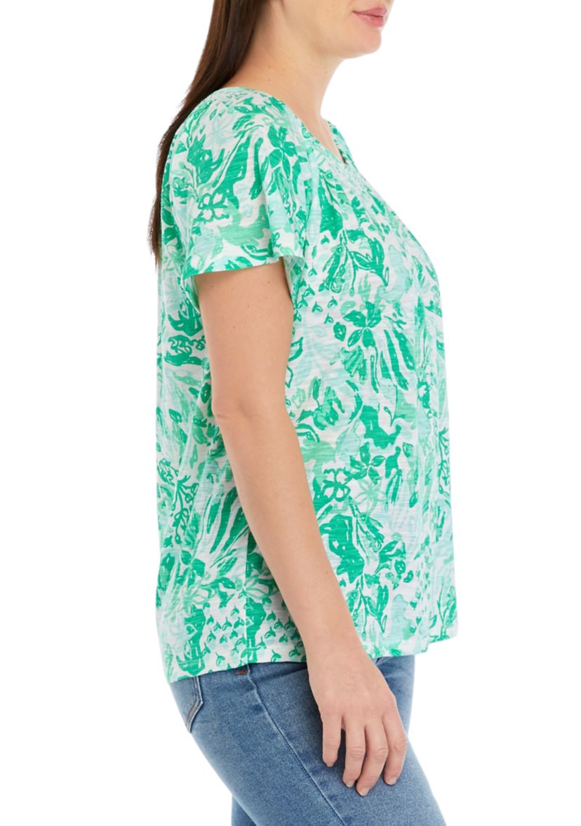 Womens Short Sleeve Printed T-Shirt