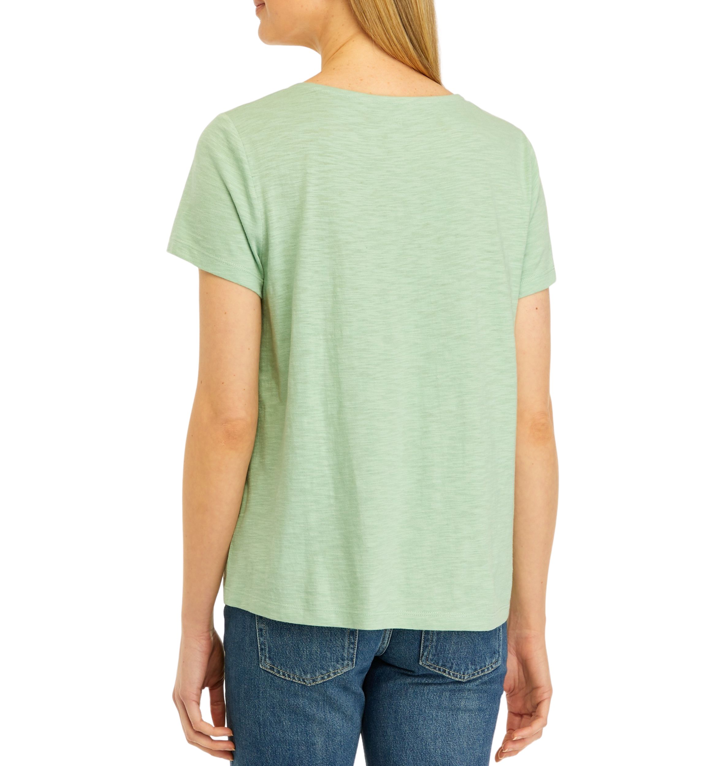 Womens Short Sleeve Eyelet T-Shirt