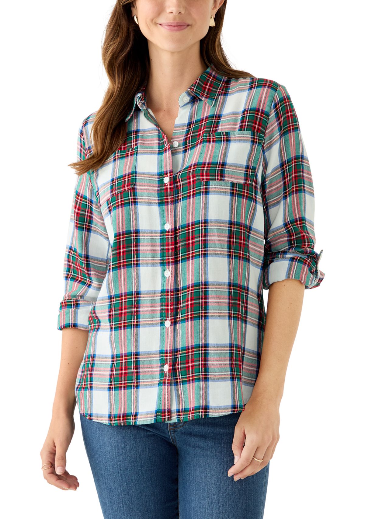 Womens Plaid Flannel Shirt