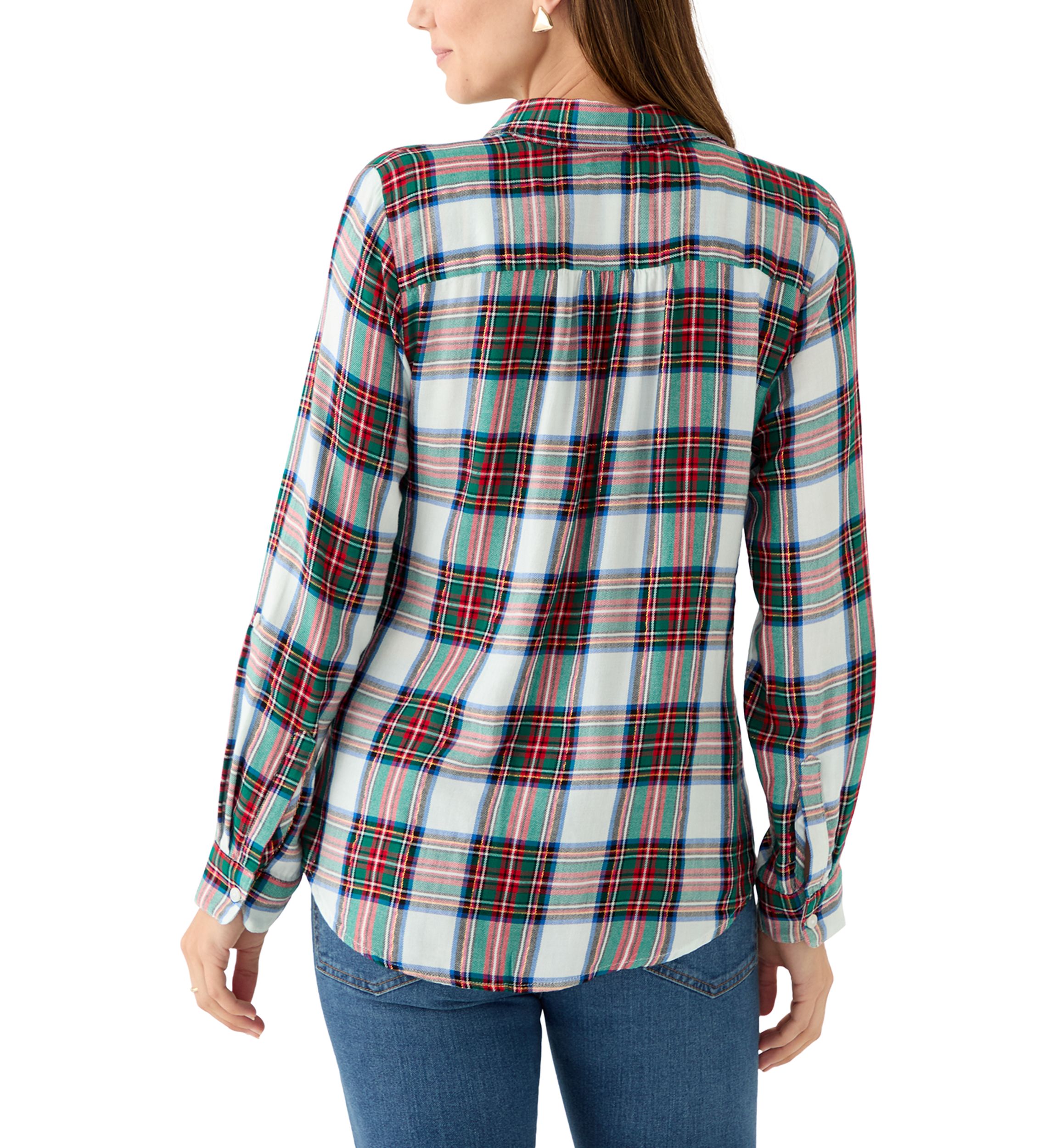 Womens Plaid Flannel Shirt