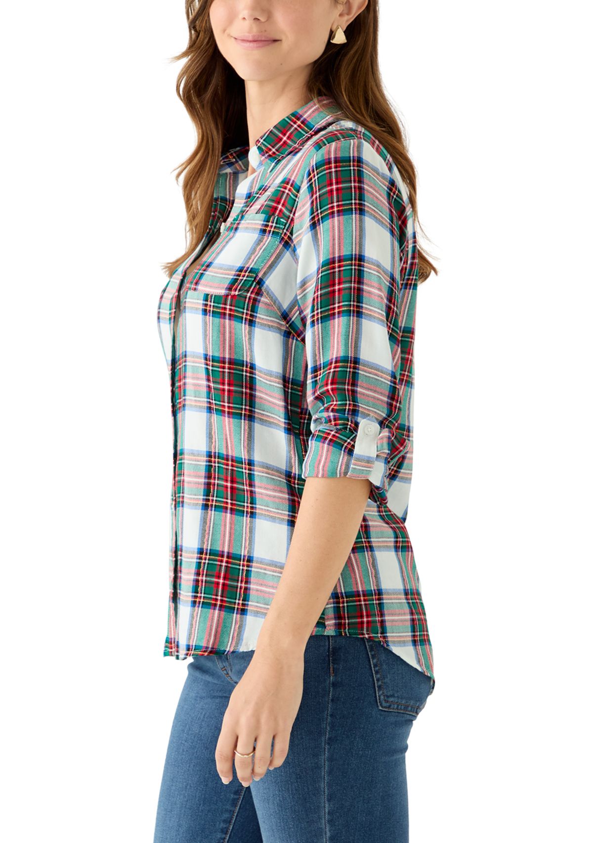 Womens Plaid Flannel Shirt