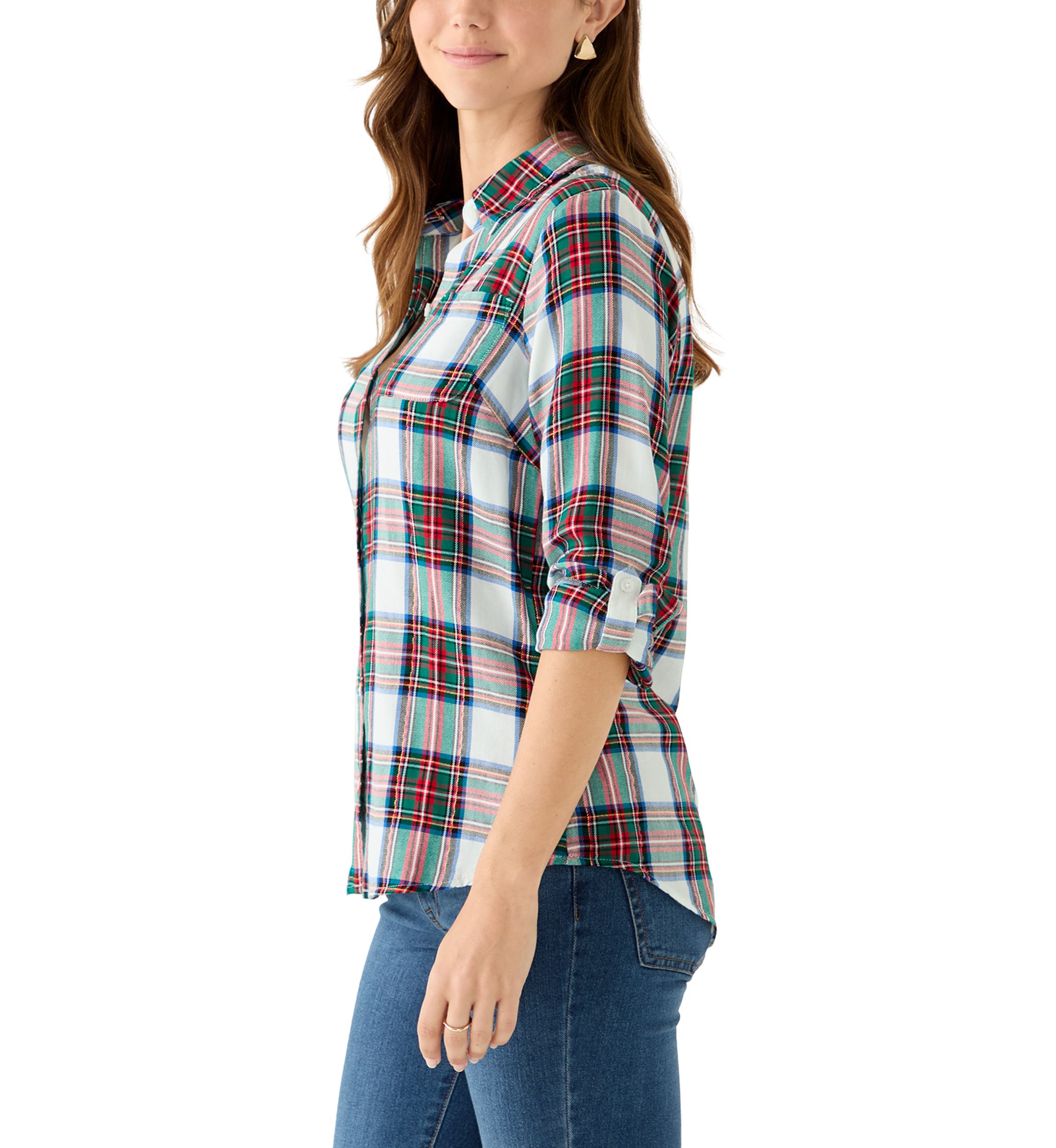 Womens Plaid Flannel Shirt