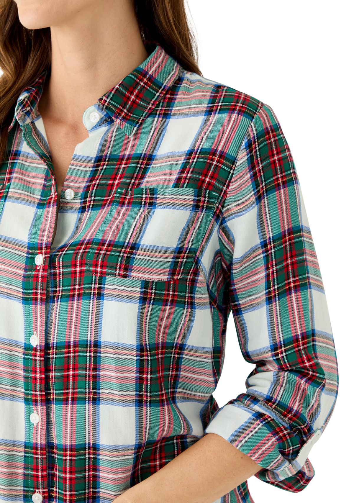 Womens Plaid Flannel Shirt