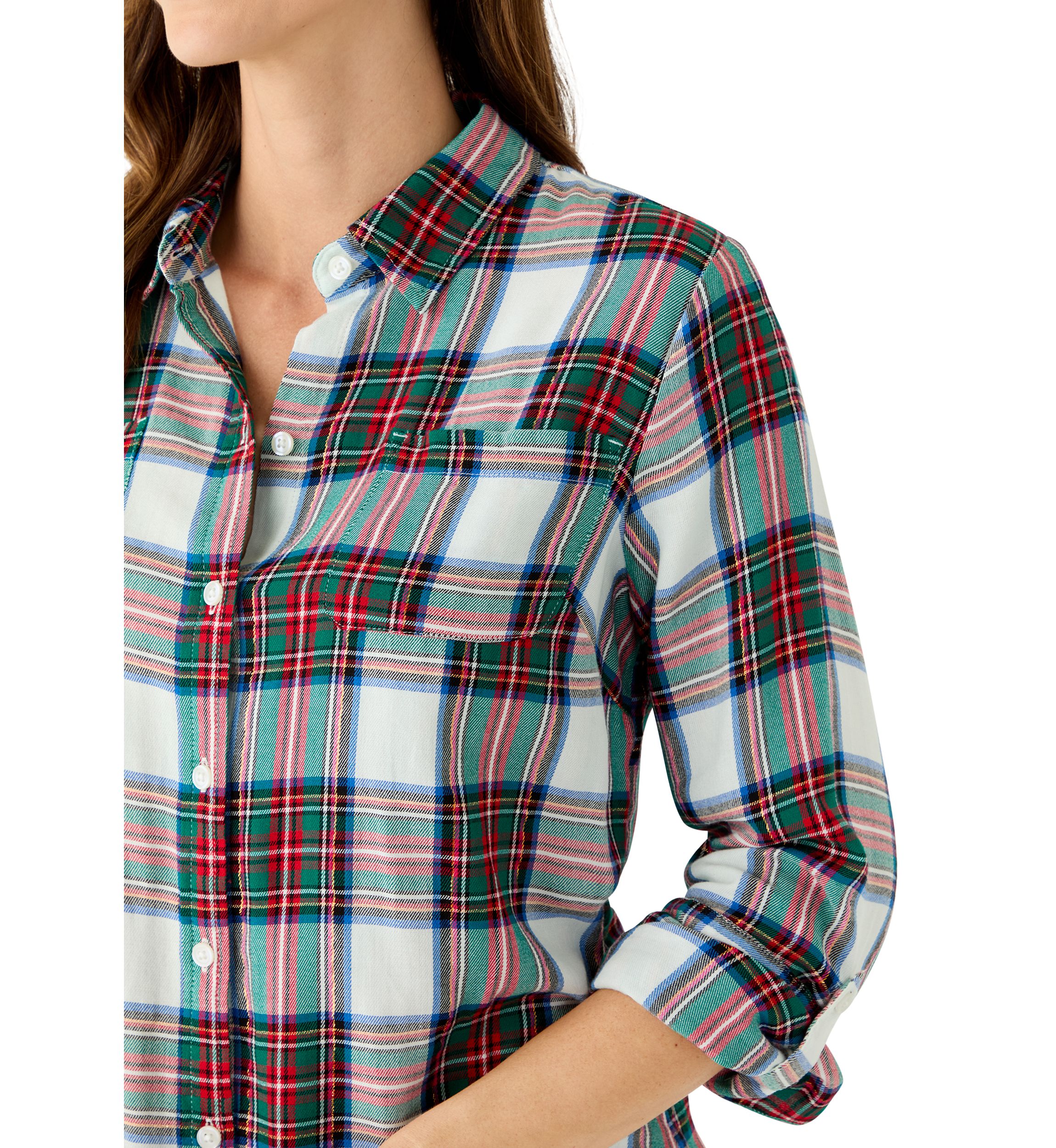 Womens Plaid Flannel Shirt