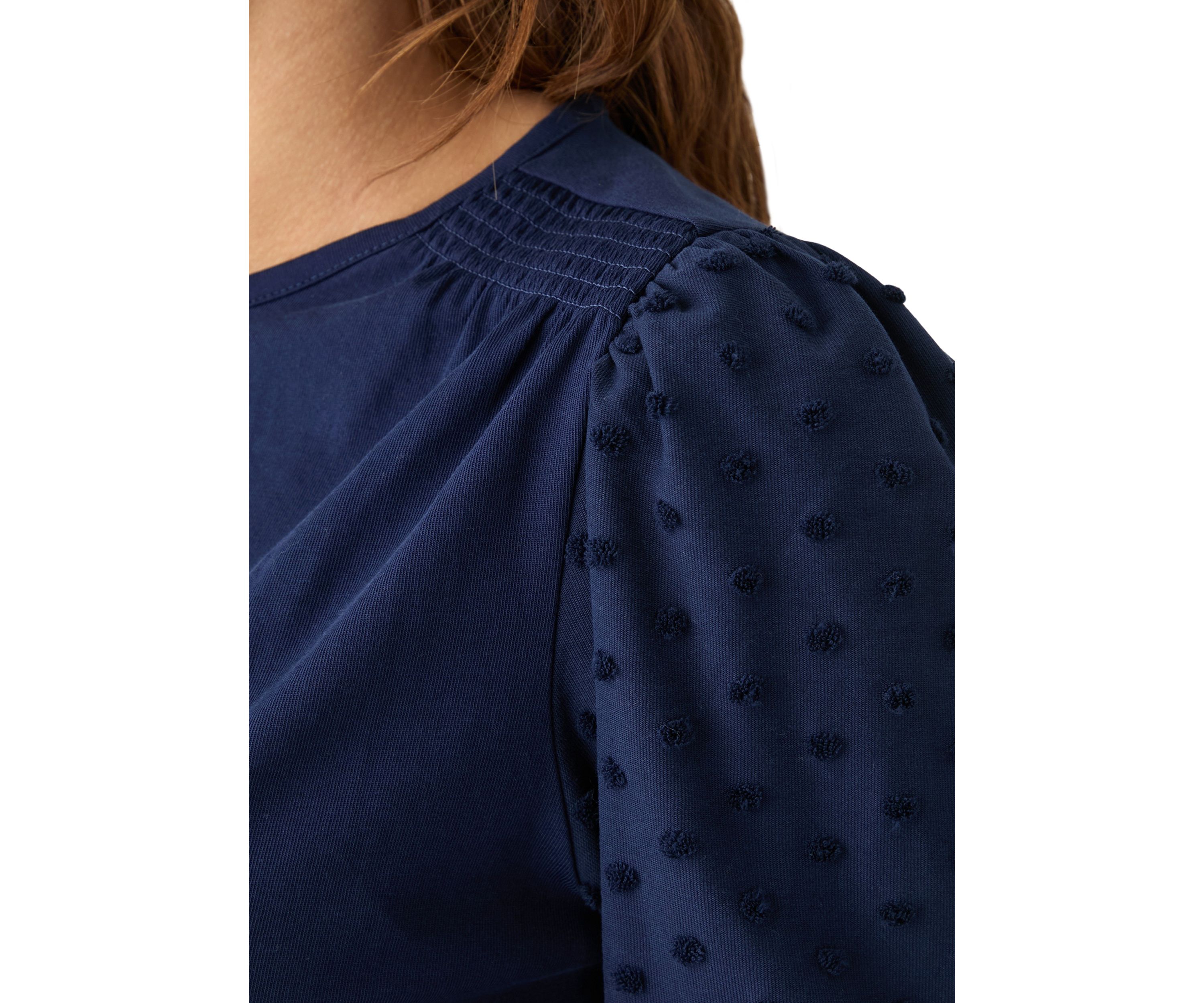 Womens Long Sleeve Crew Neck Knit Solid Top