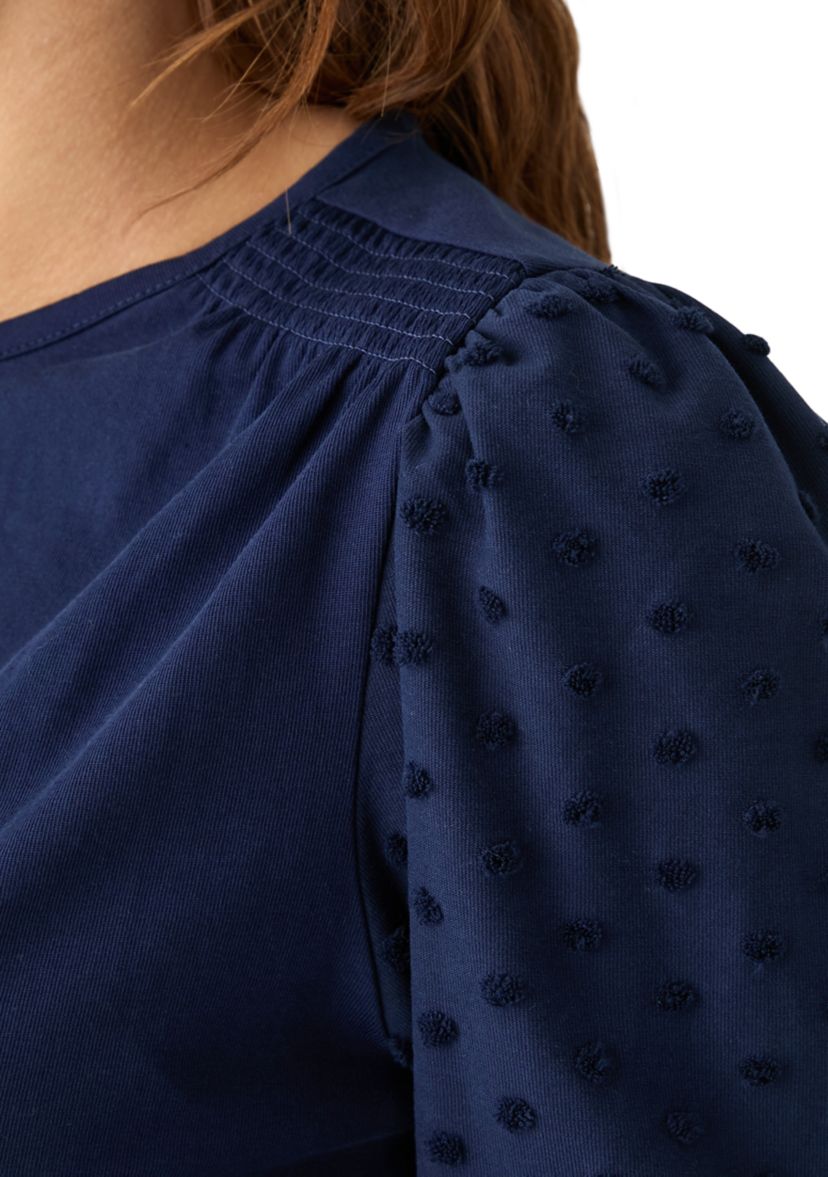 Womens Long Sleeve Crew Neck Knit Solid Top