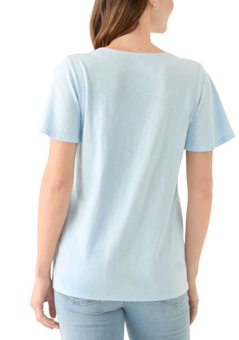 Womens Embroidered Detail Top