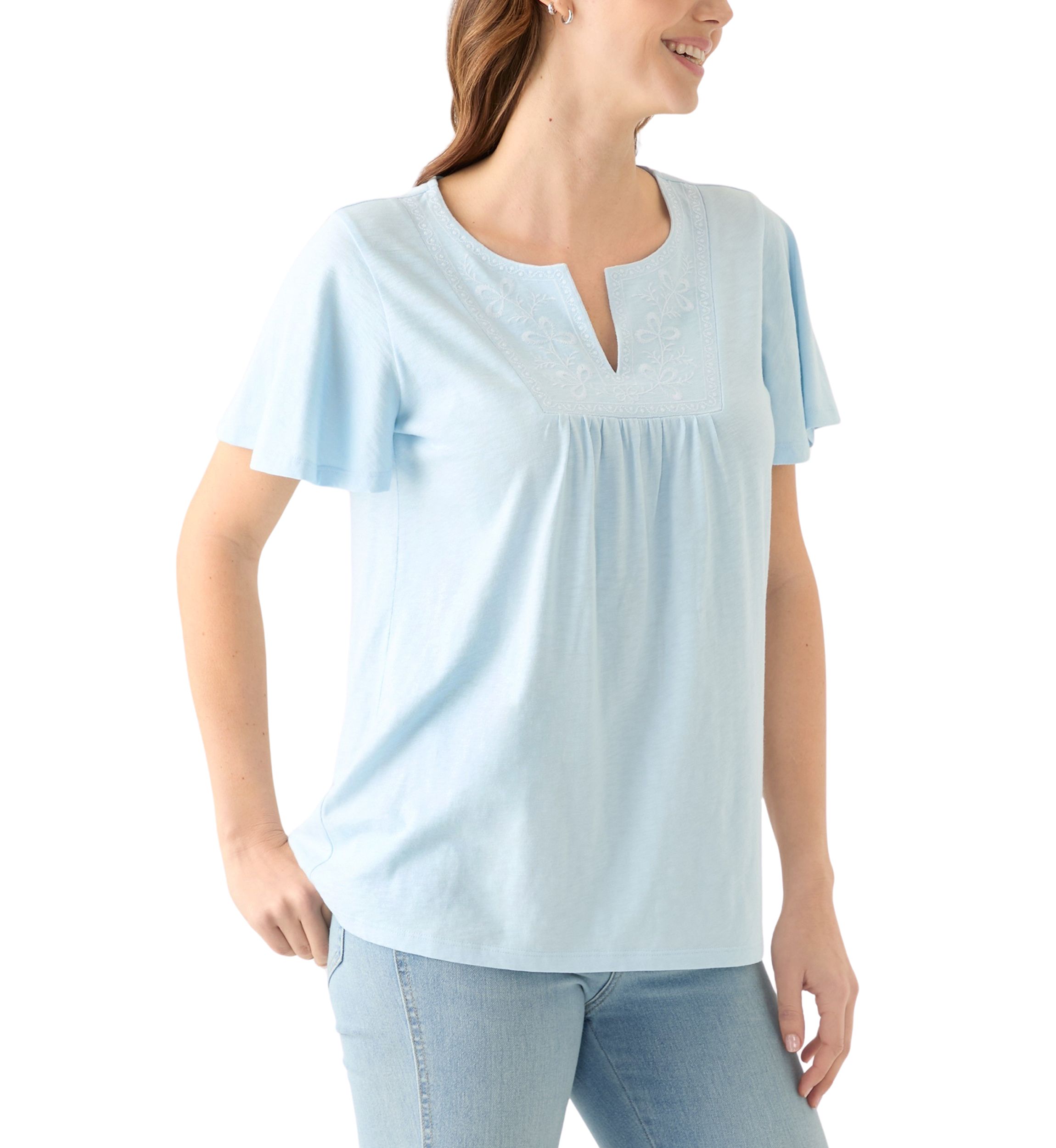 Womens Embroidered Detail Top
