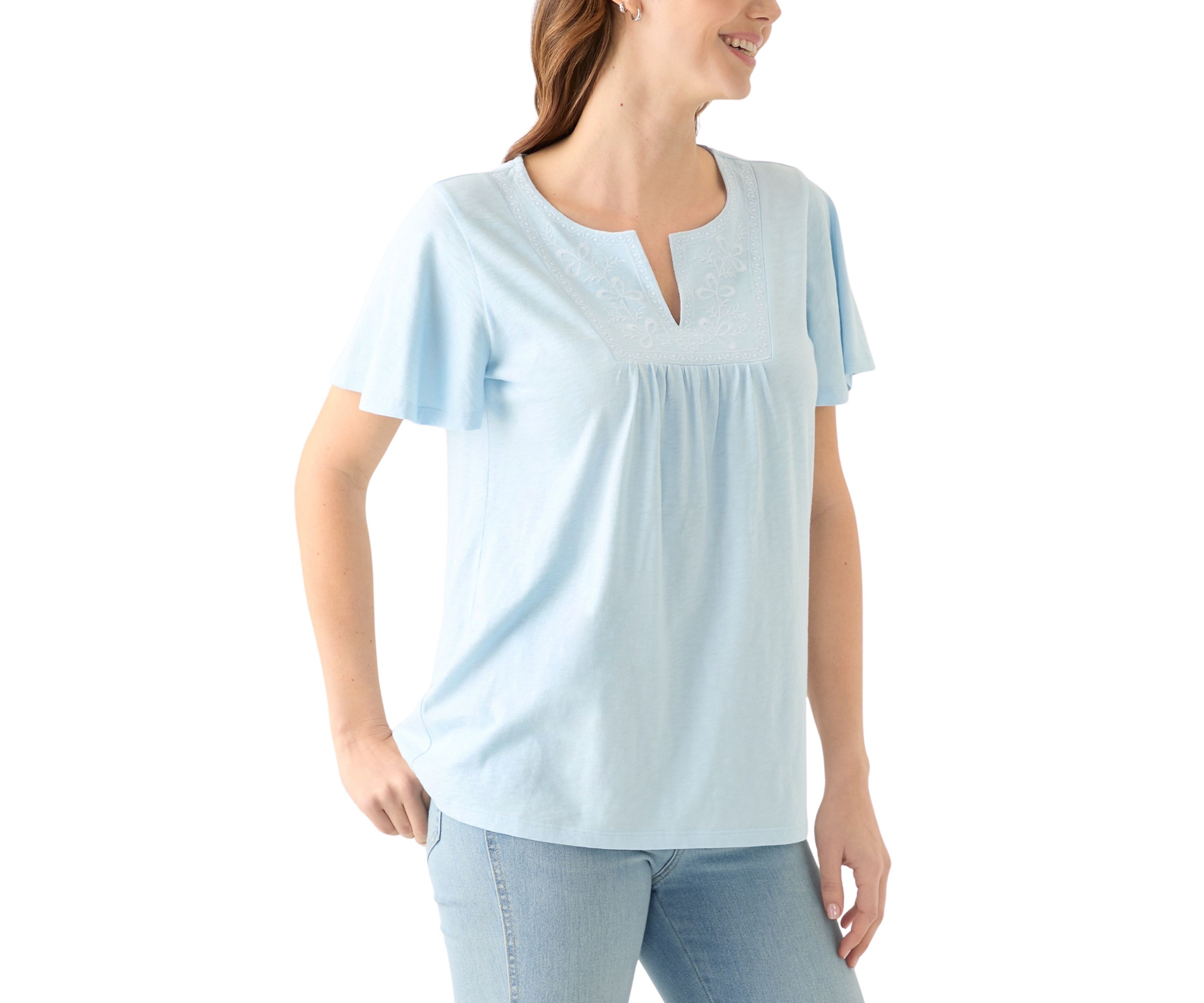 Womens Embroidered Detail Top