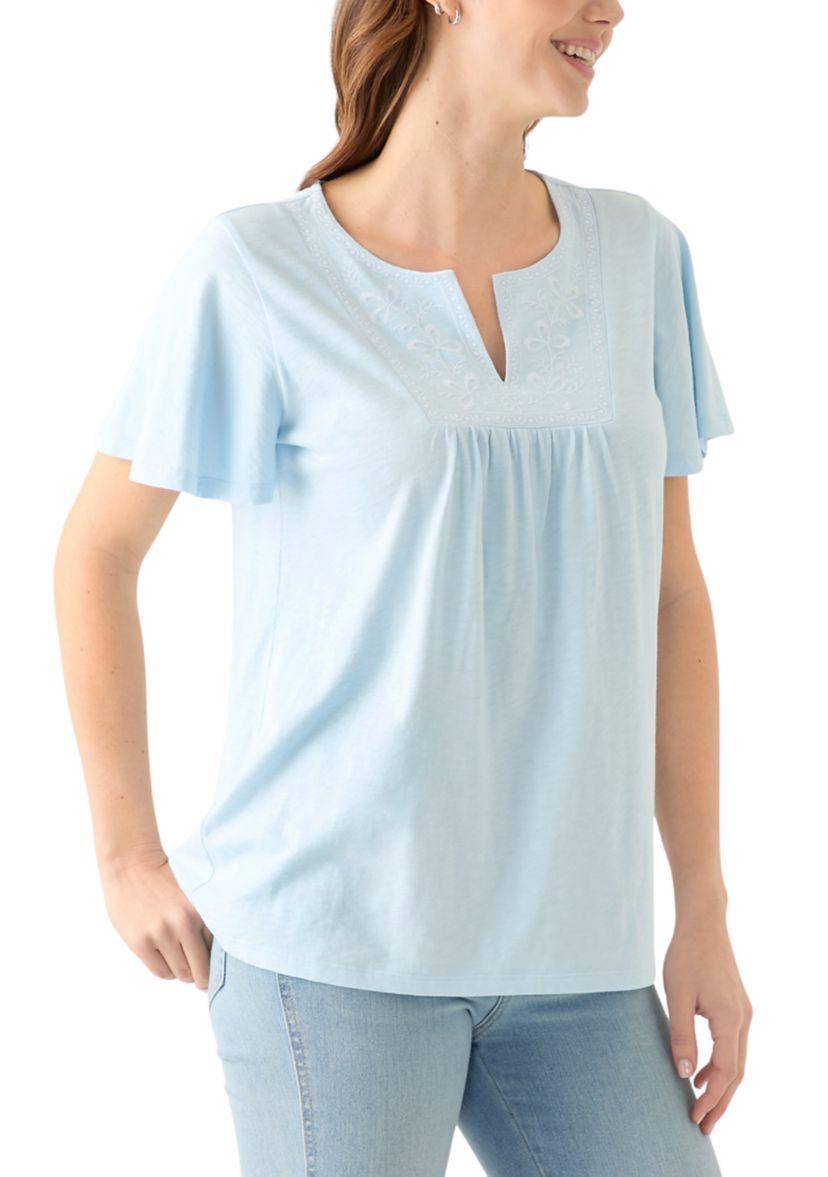 Womens Embroidered Detail Top