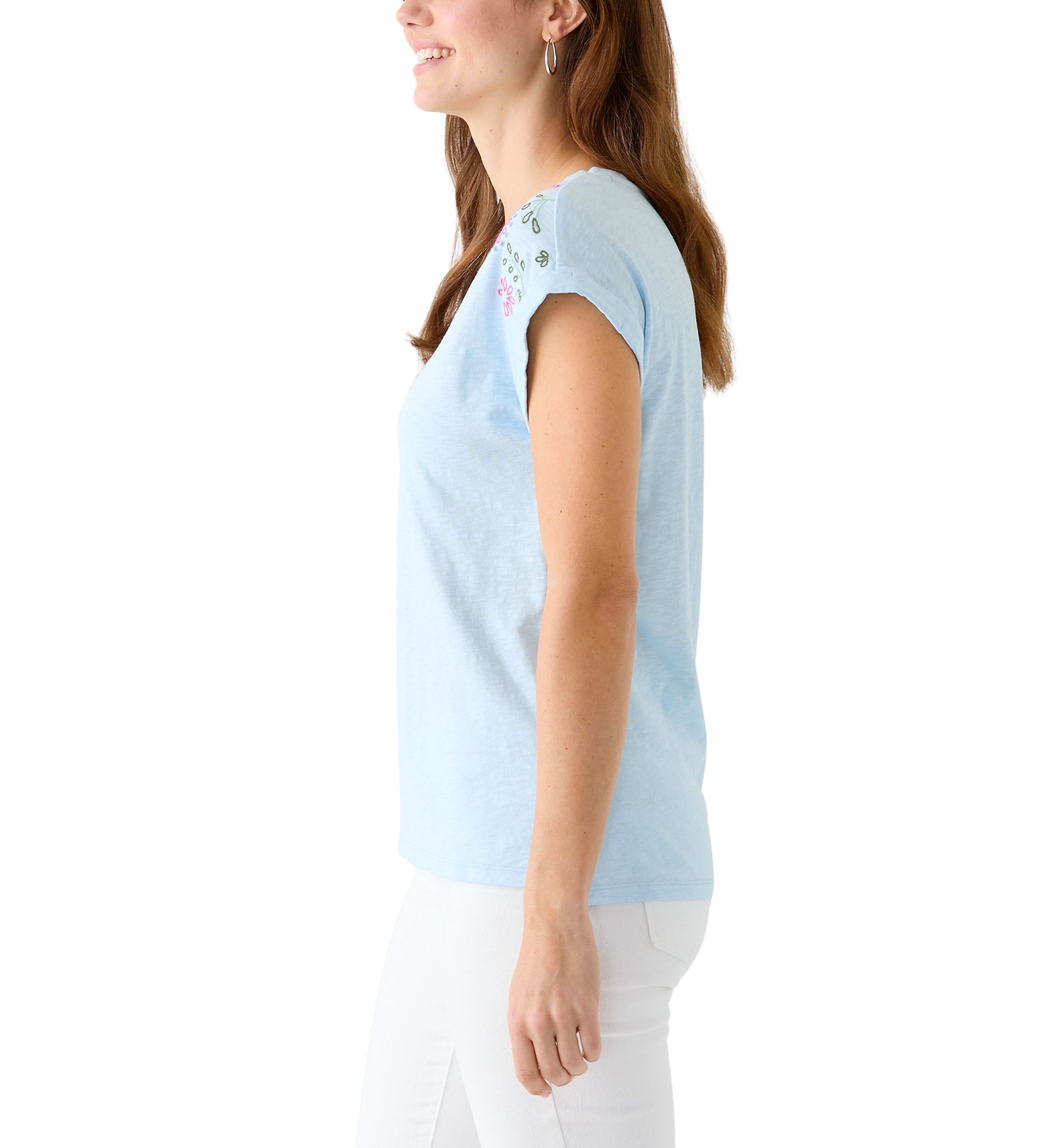 Womens Embroidered Detail T-Shirt