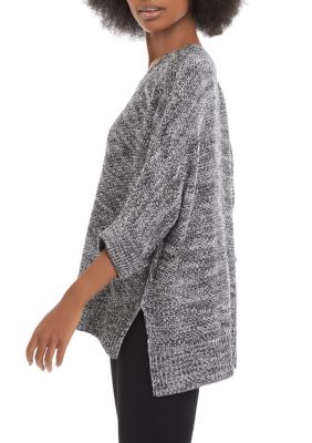 Women's V-Neck Sweater Poncho