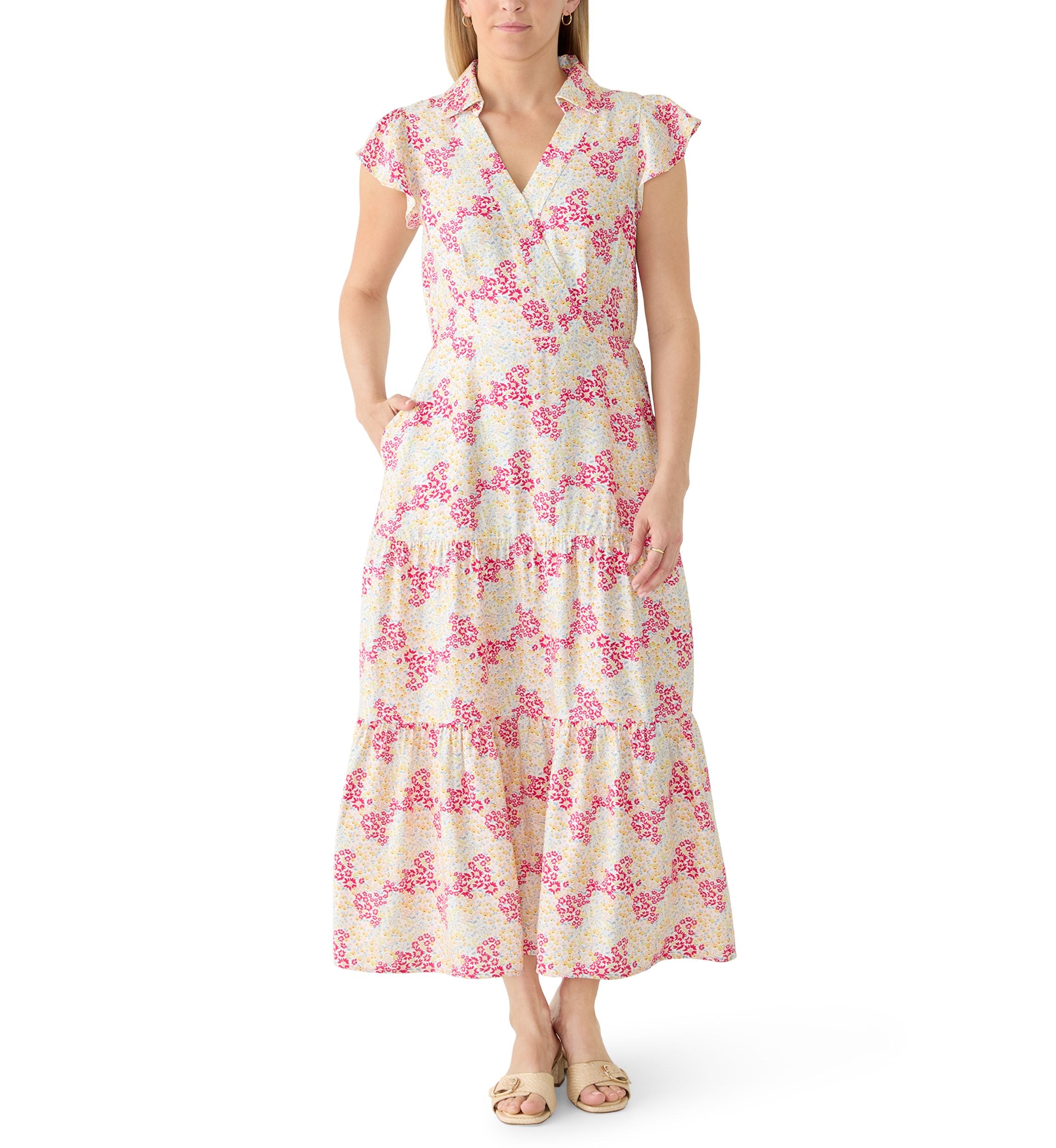 knee length dresses for ladies Bella Dahl Flowy Cami Maxi Dress in White
