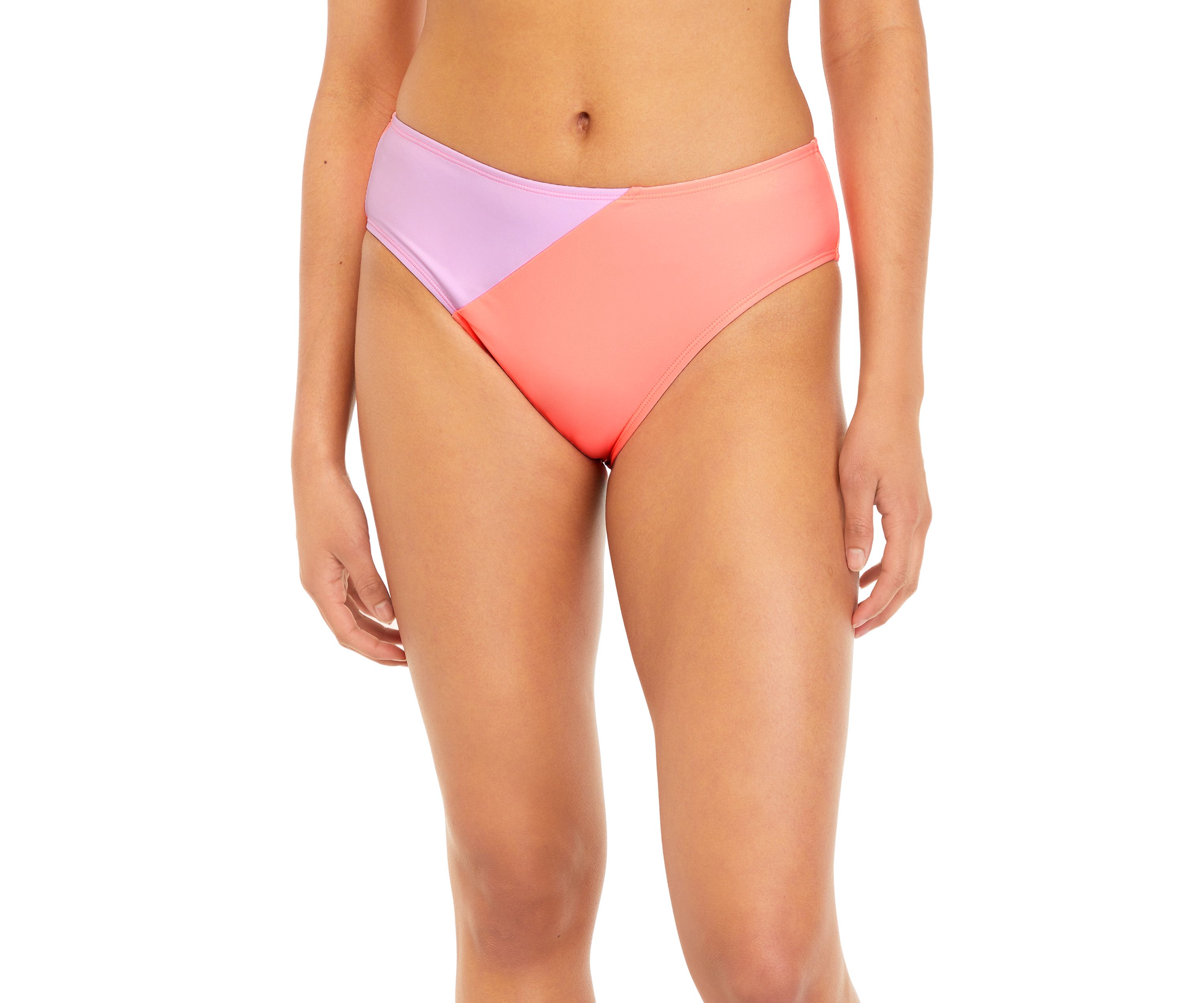 Color Block High Waist Swim Bottoms