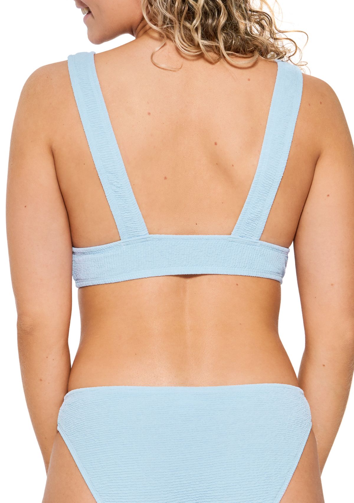 Crinkle Longline Bralette Swim Top