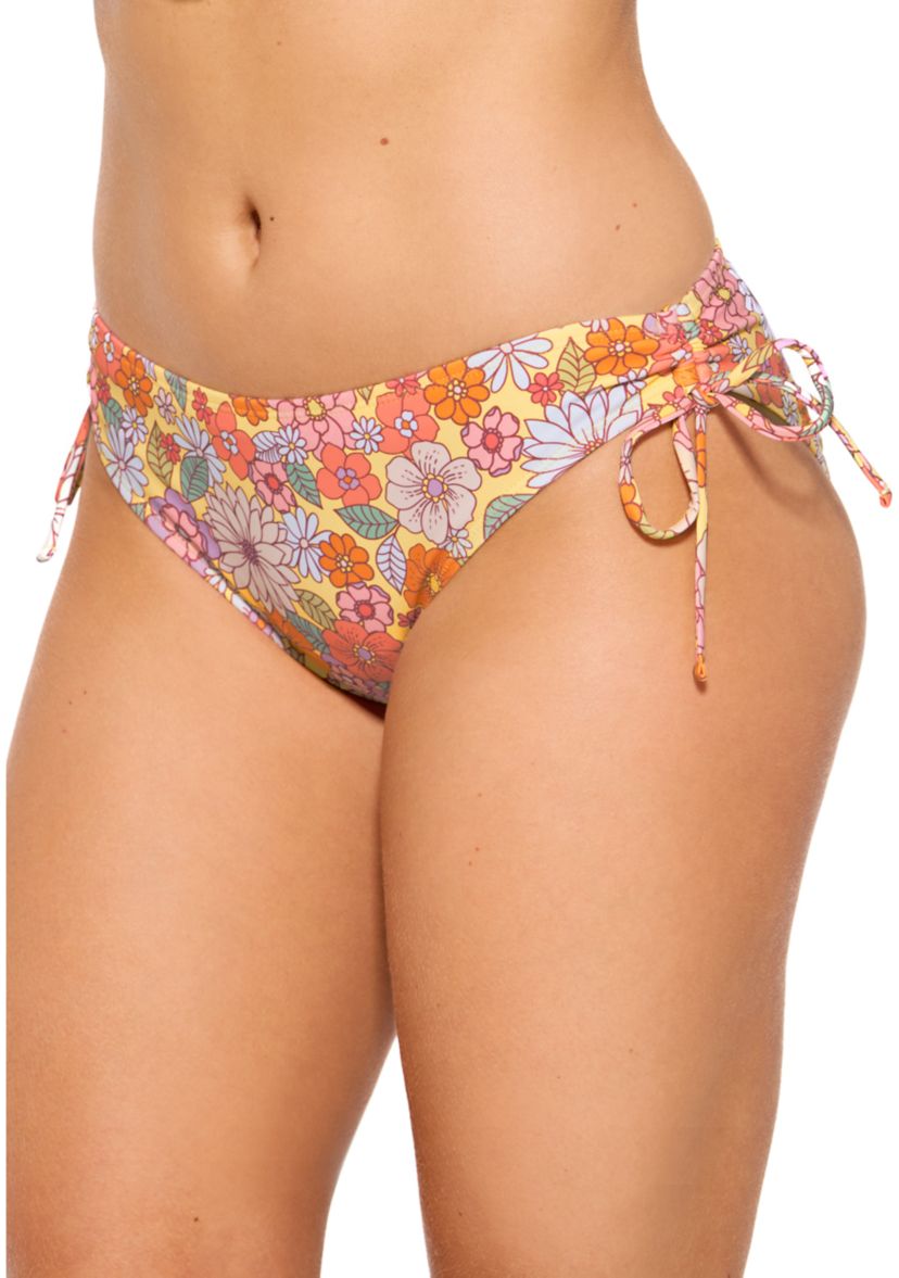 Flower Child Cinched Side Tie Swim Bottoms