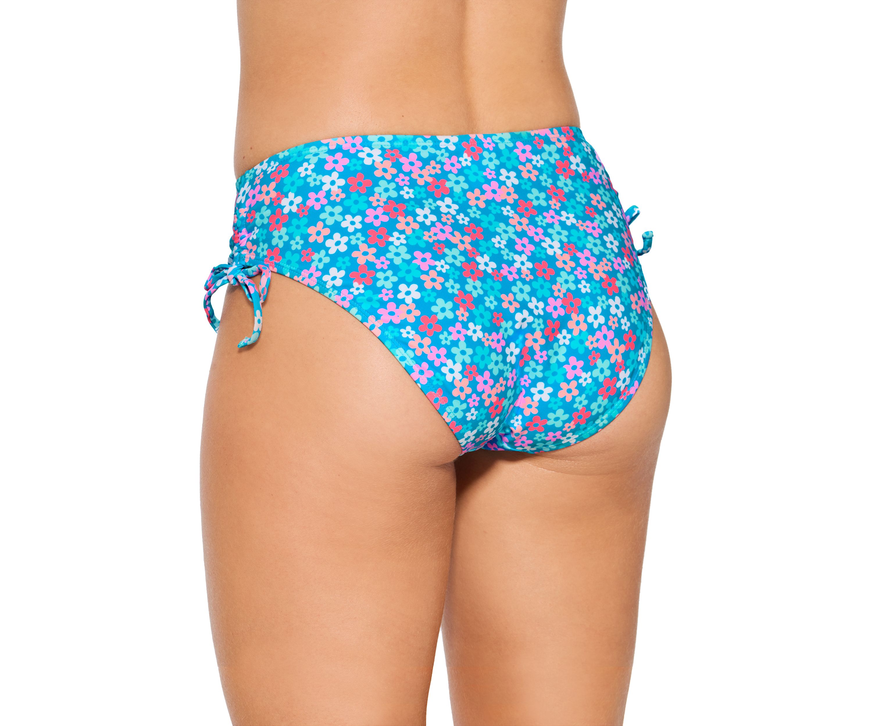 Flower Patch Side Tie High Waist Swim Bottoms