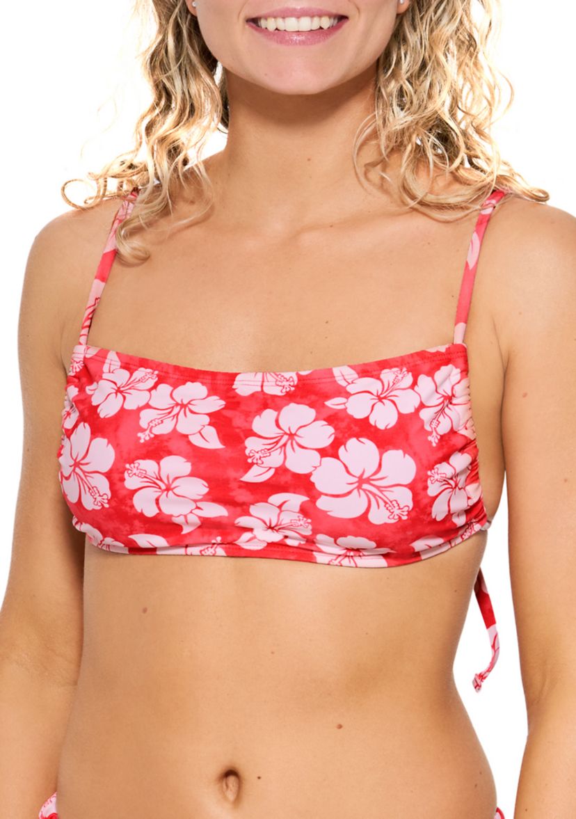 Hibiscus Ruched Side Bralette Swim Top