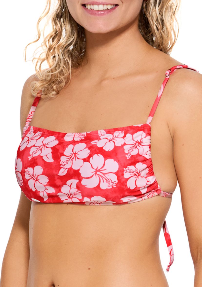 Hibiscus Ruched Side Bralette Swim Top