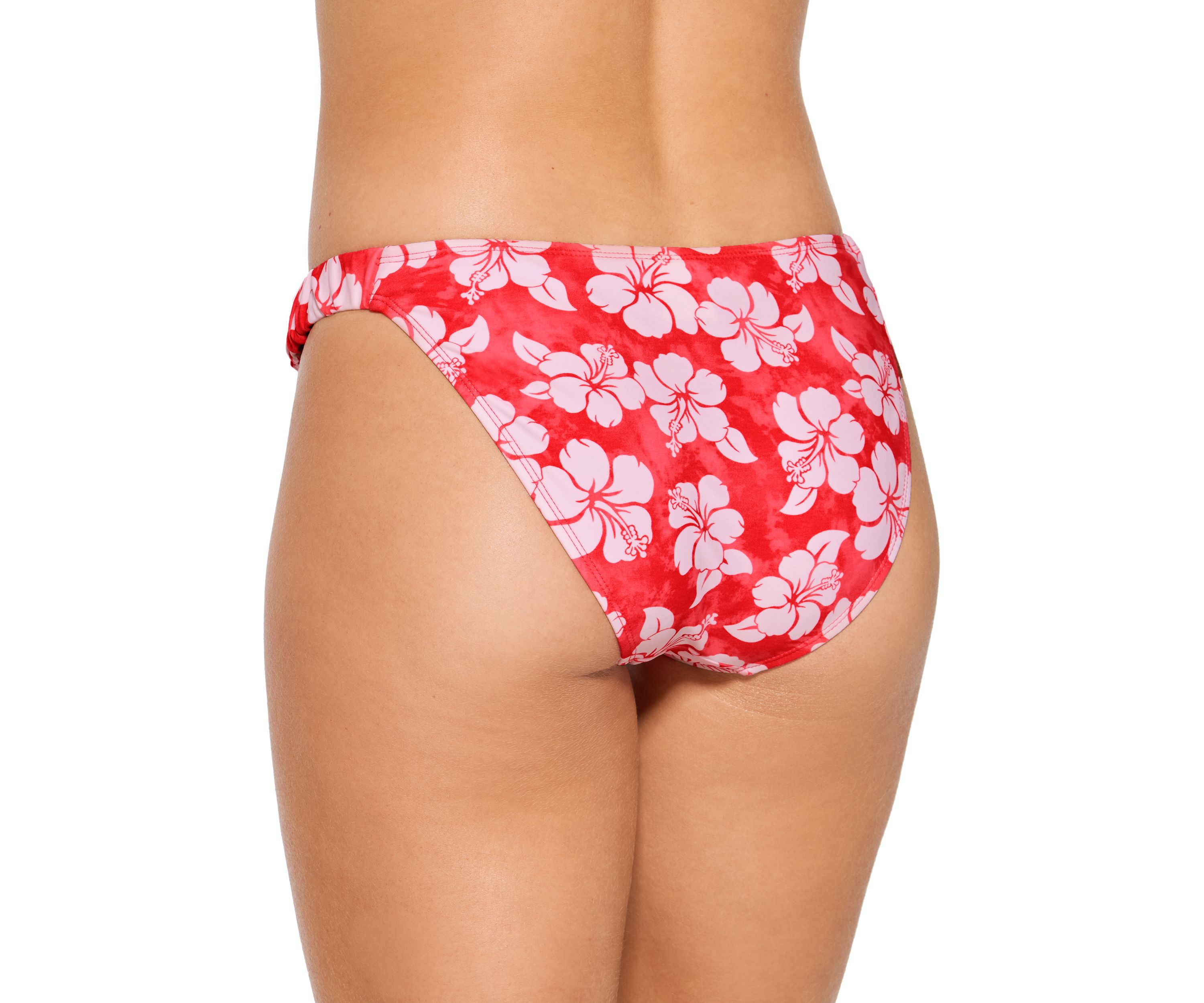 Hibiscus Hi Leg Ruched Side Swim Bottoms