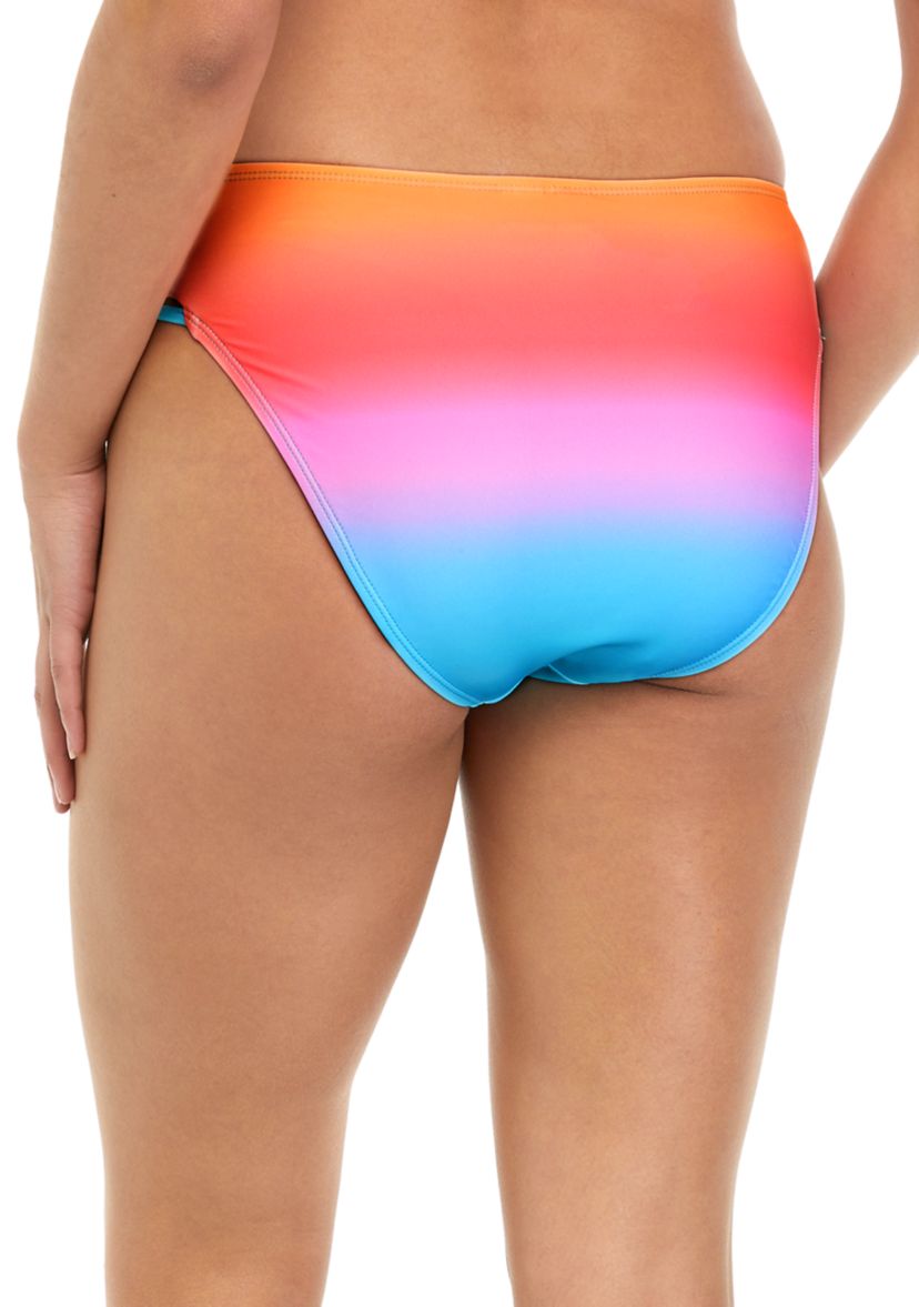Tie Dye High Waisted Swim Bottoms 