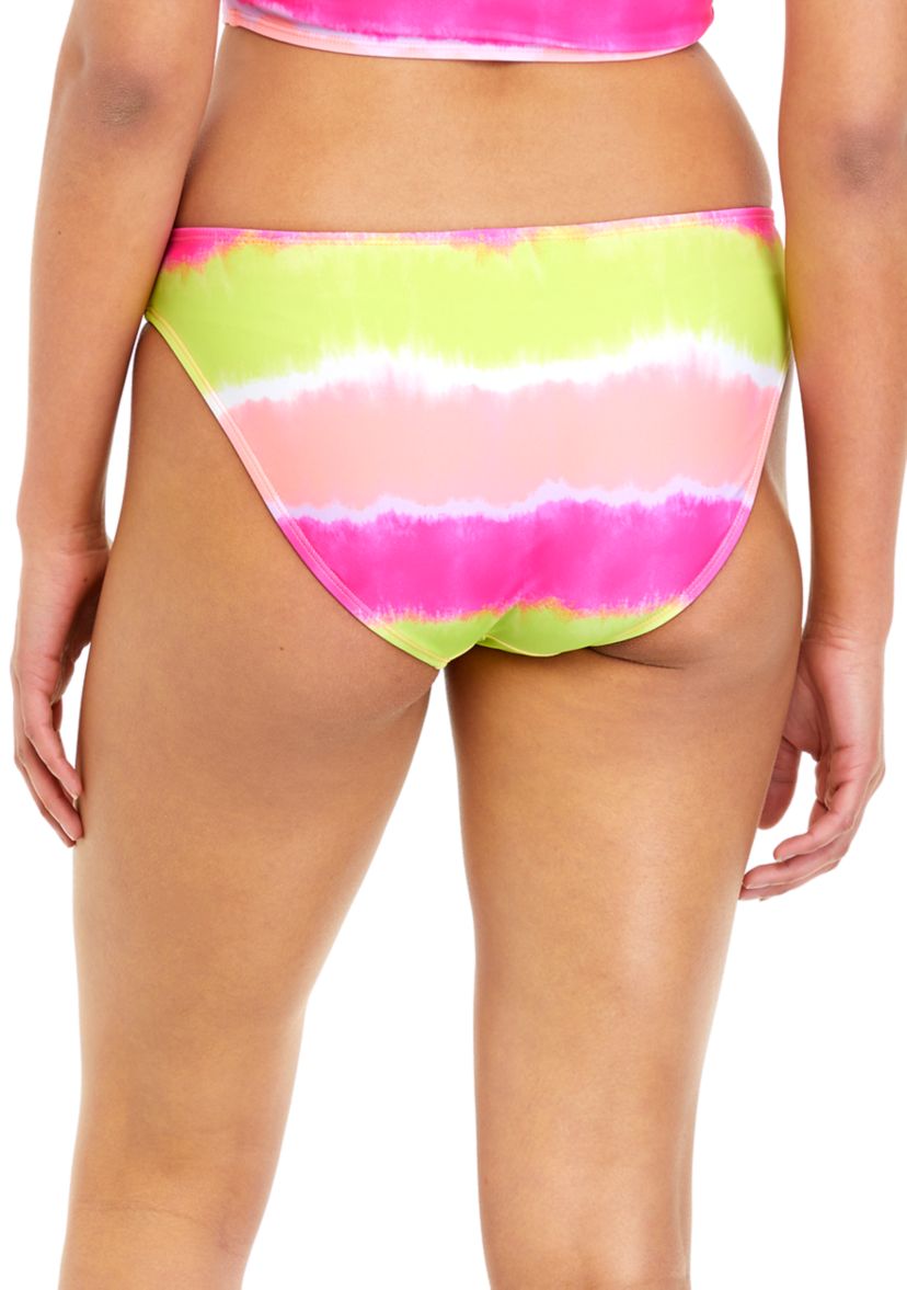 Tie Dye Spliced Hipster Swim Bottoms 
