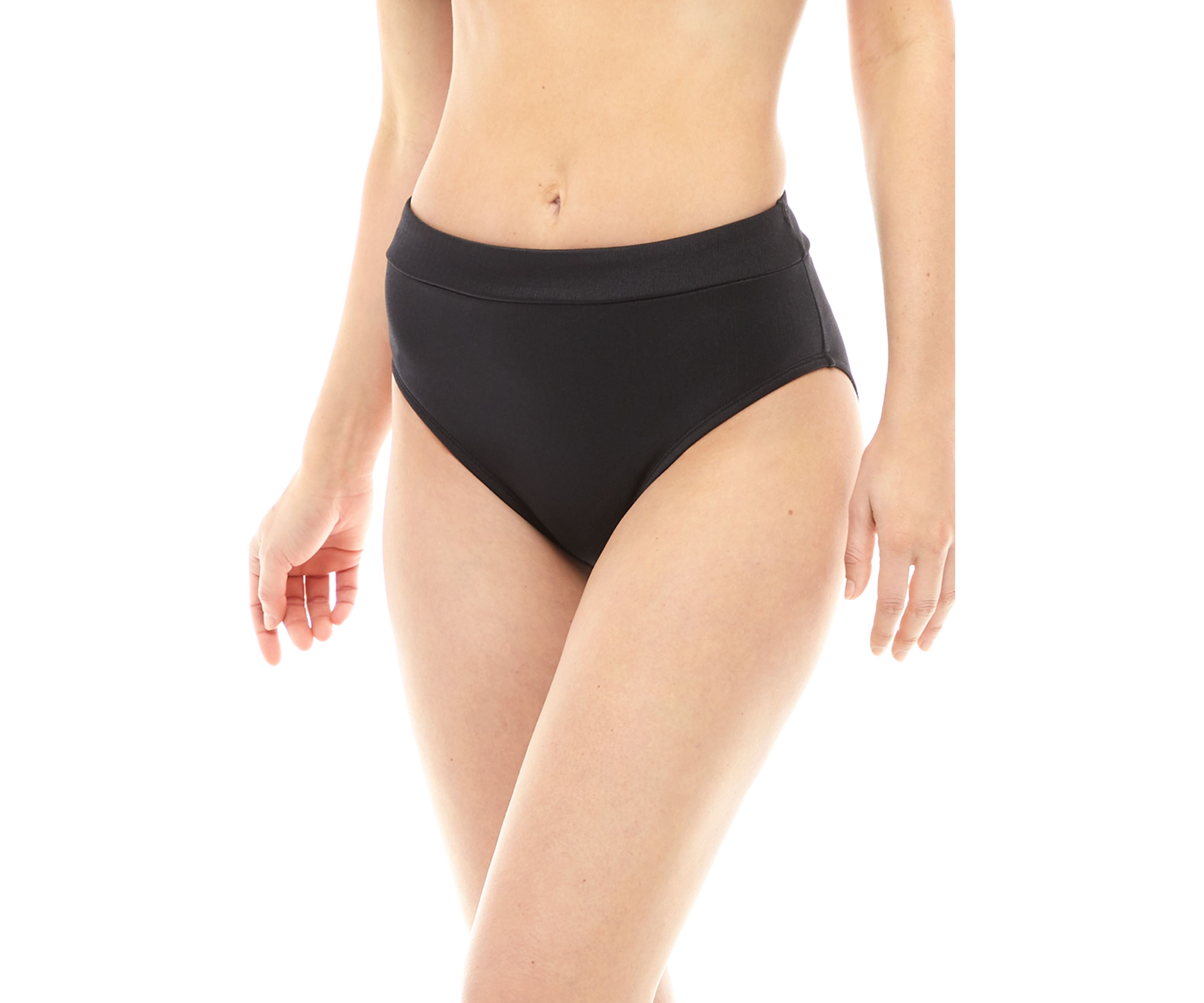 Shine On Textured High Waisted Swim Bottoms