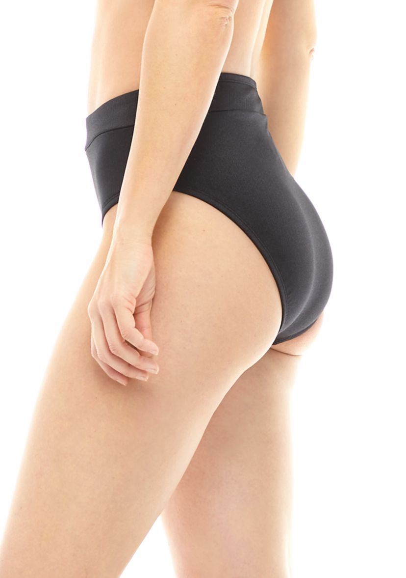 Shine On Textured High Waisted Swim Bottoms