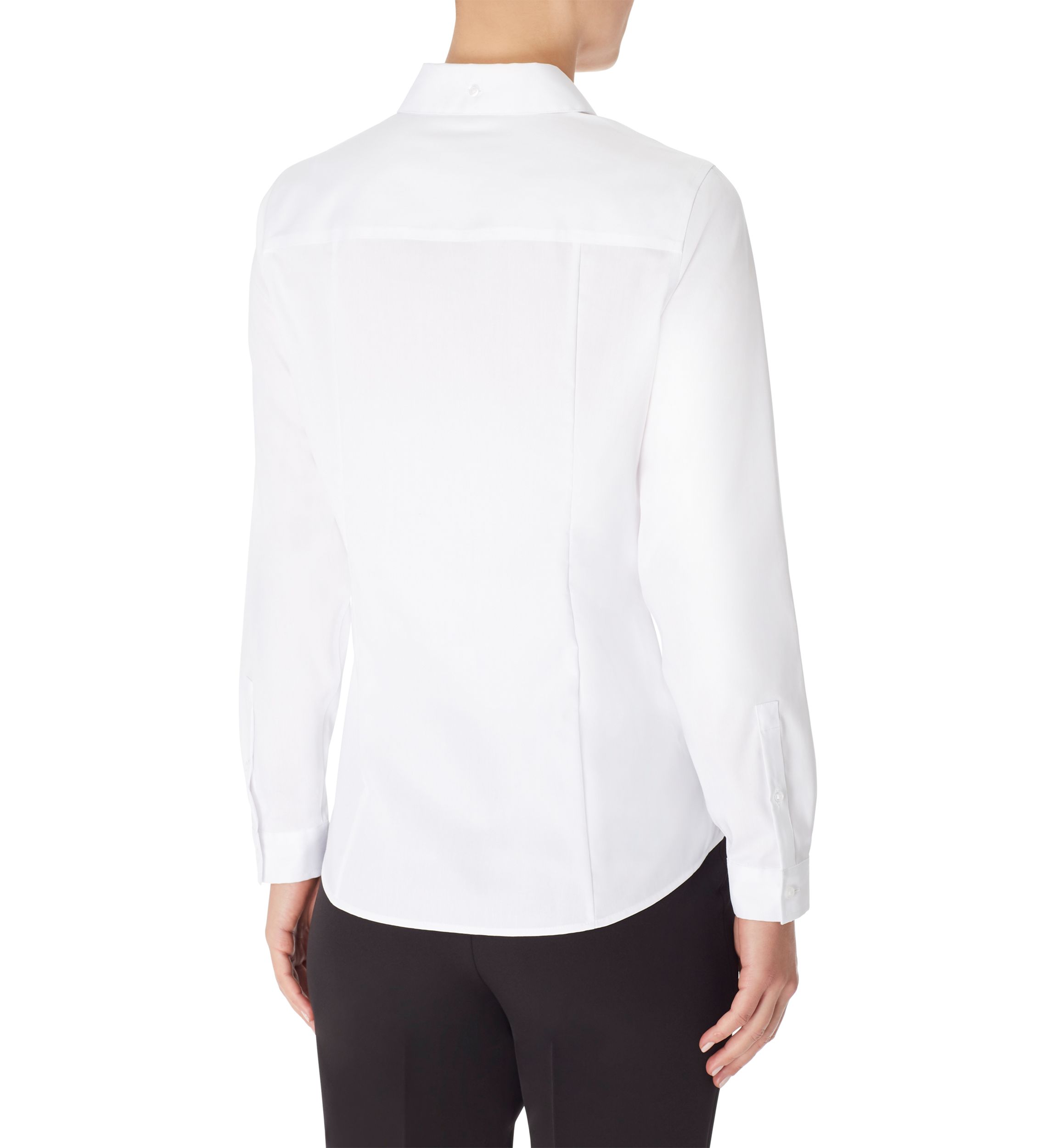Womens Easy Care Solid Y-Neck Shirt