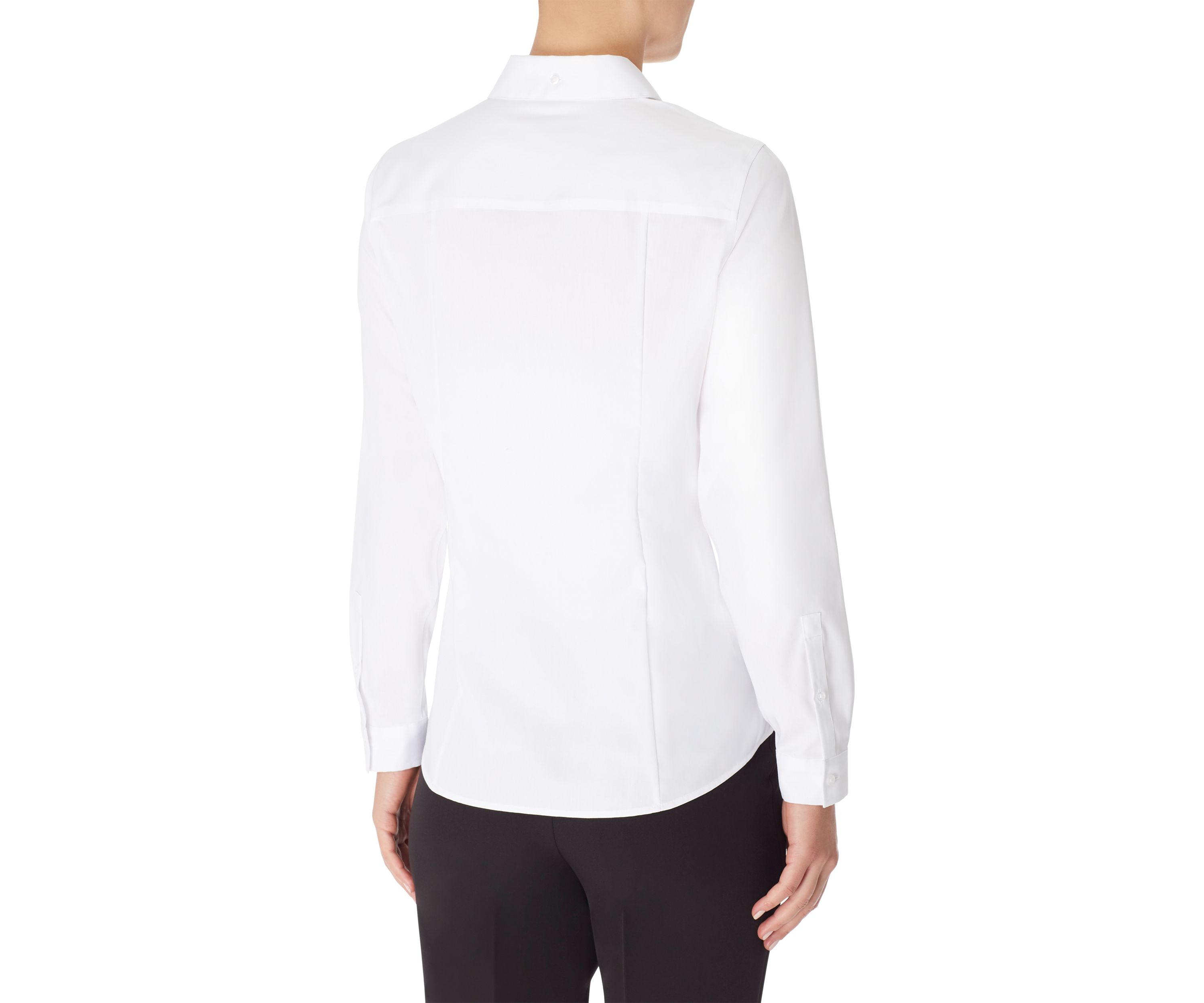 Womens Easy Care Solid Y-Neck Shirt