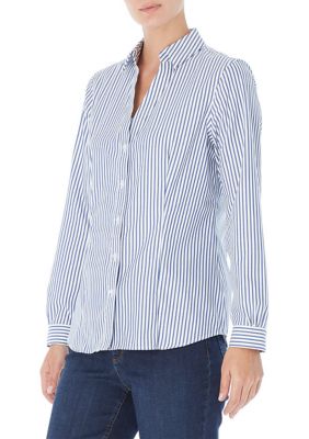 JONES NEW YORK Women s Easy Care Solid Y Neck Shirt belk
