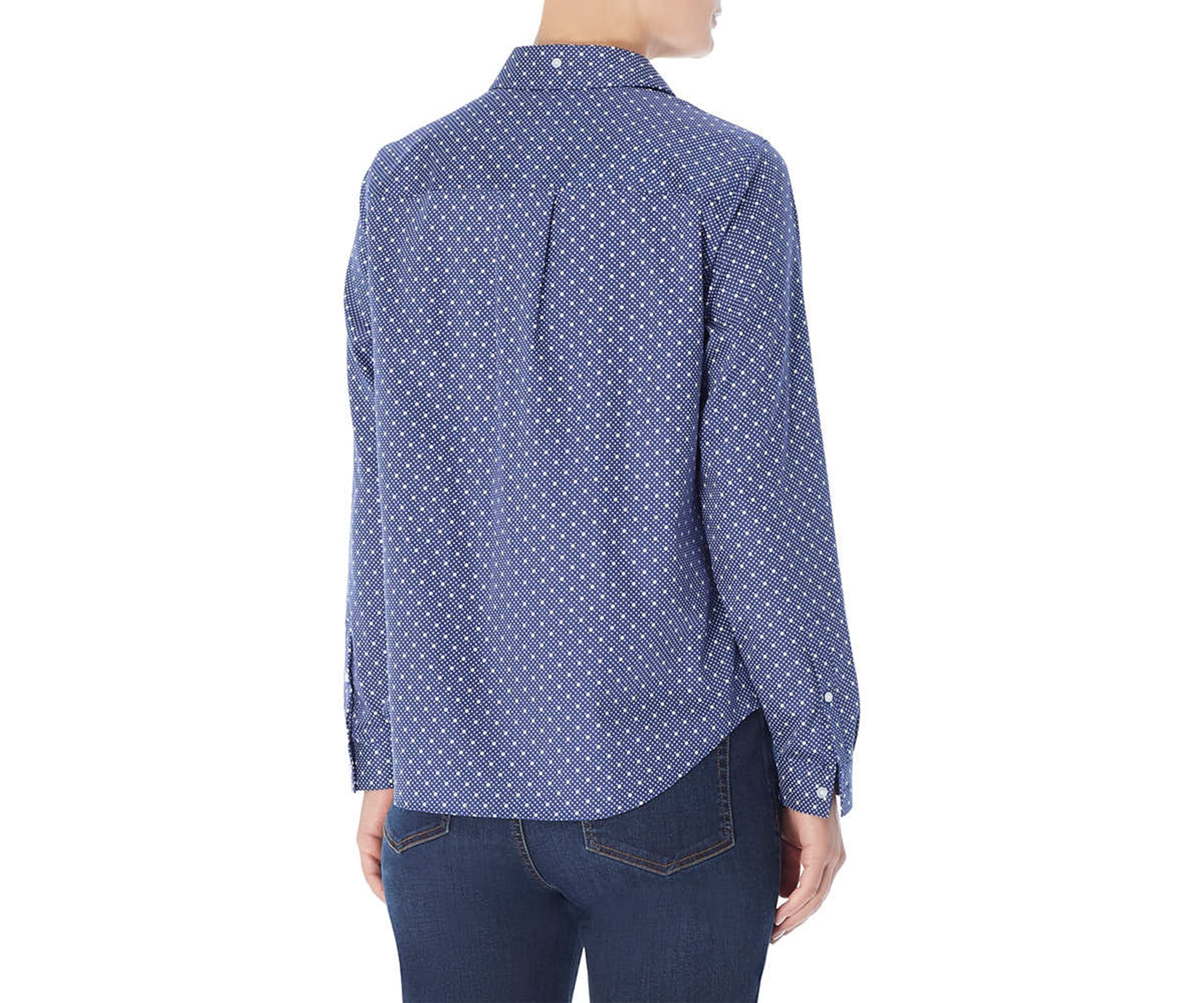 JONES NEW YORK Easy Care Print Y Neck Shirt Belk