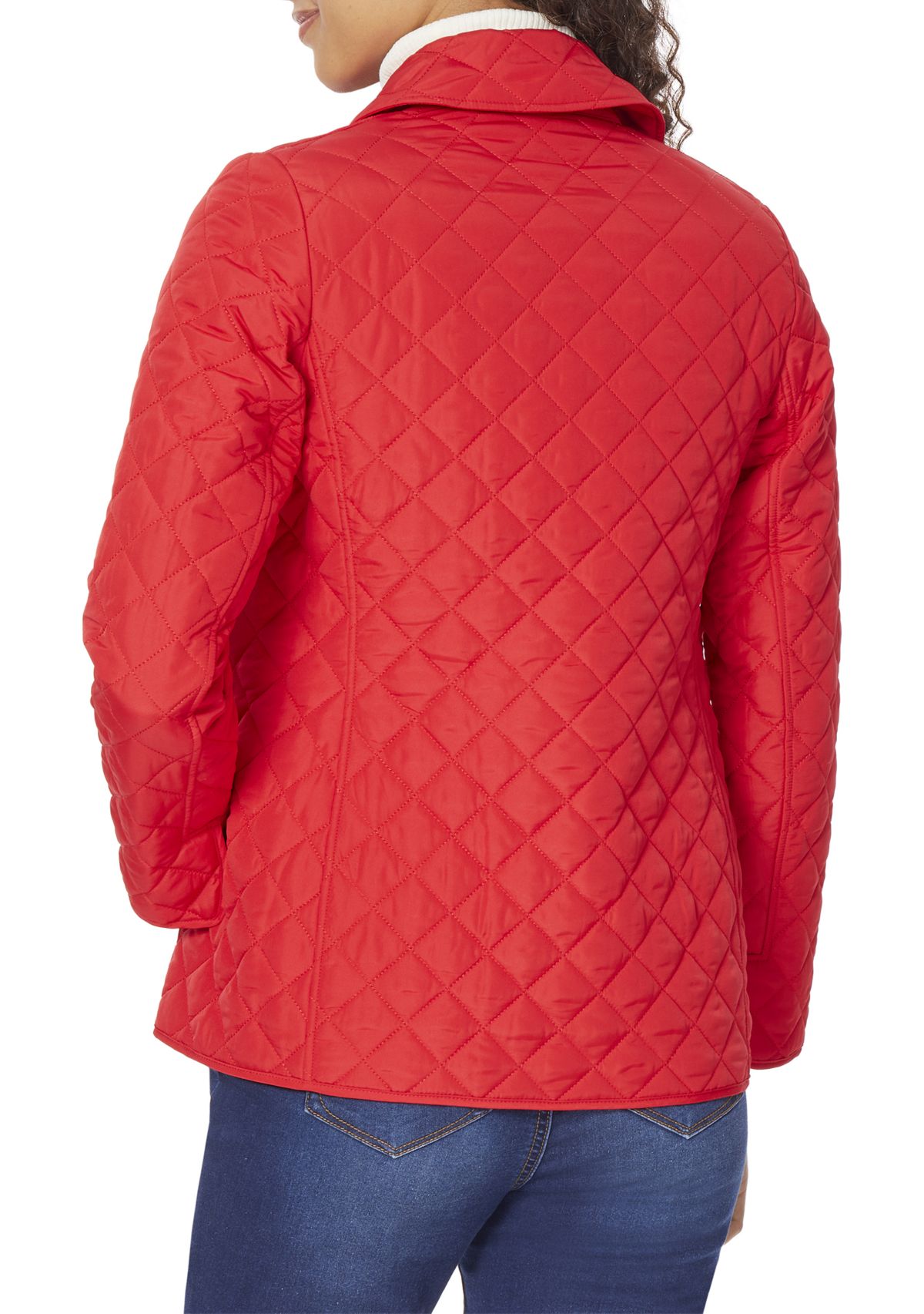 Womens 5 Button Quilted Coat