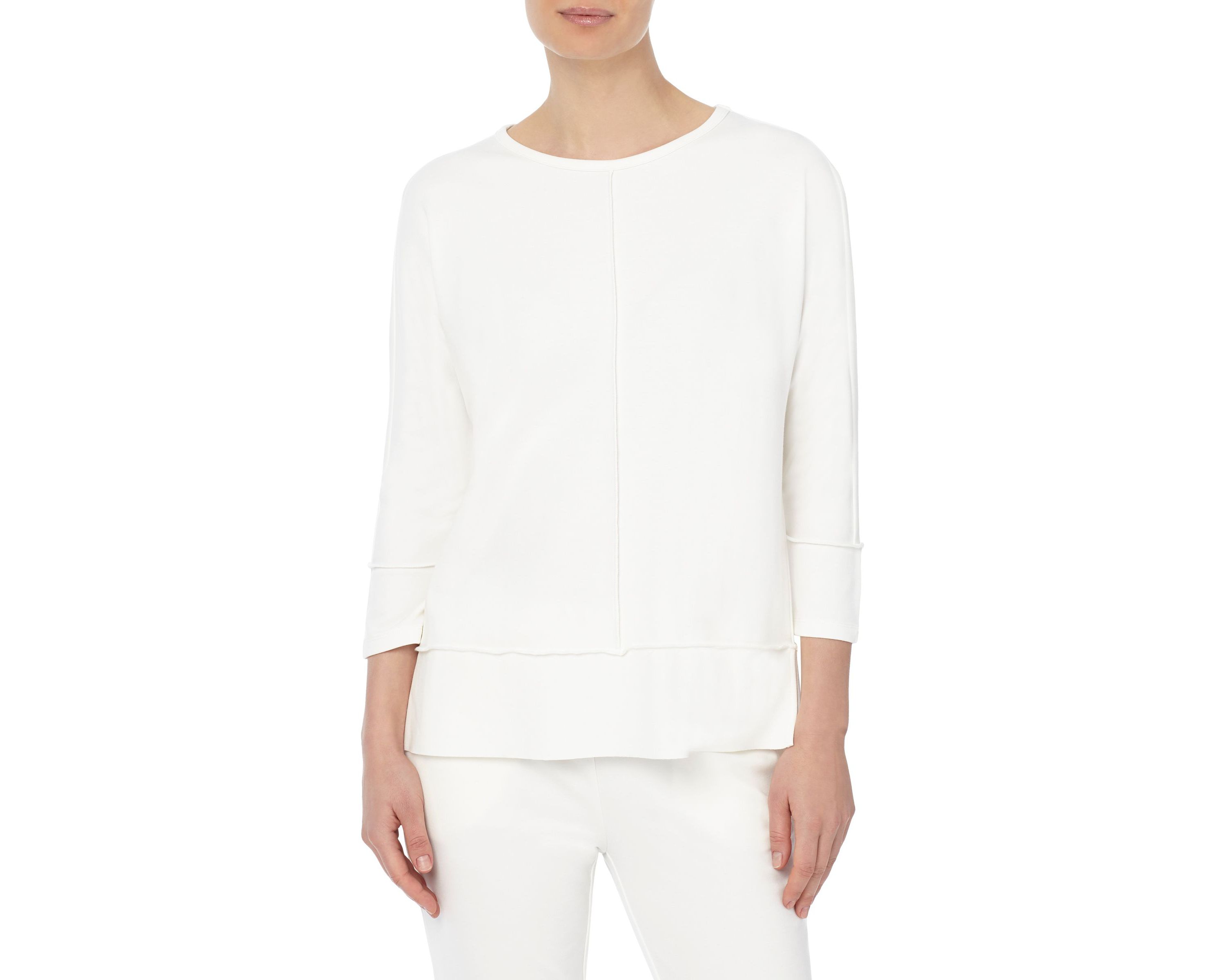Serenity Knit 3/4 Dolman Sleeve Tunic with Seam Detail