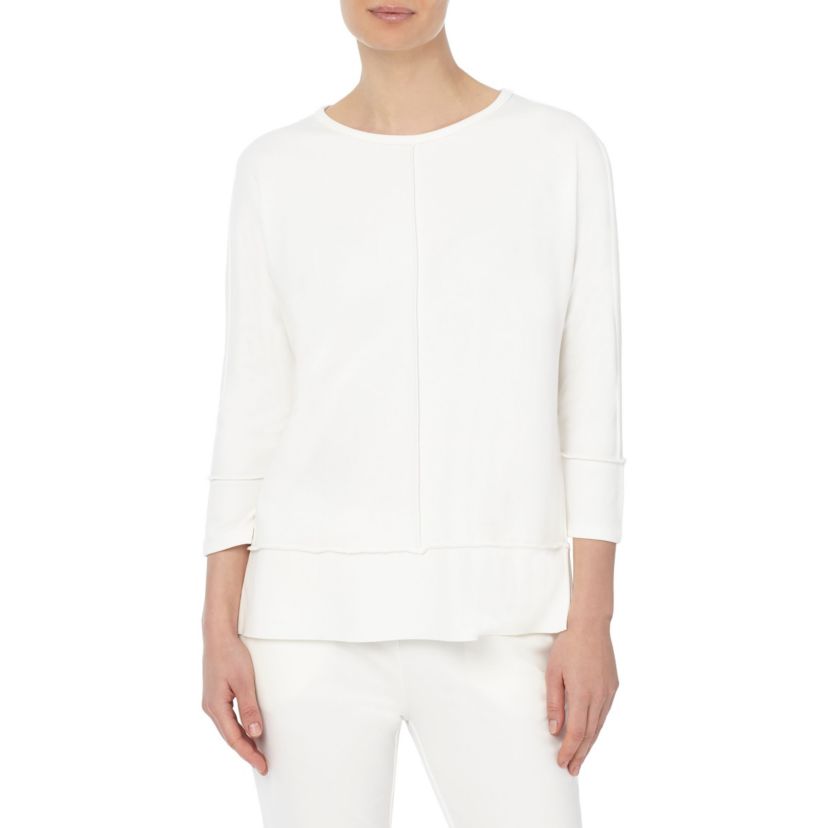 Serenity Knit 3/4 Dolman Sleeve Tunic with Seam Detail