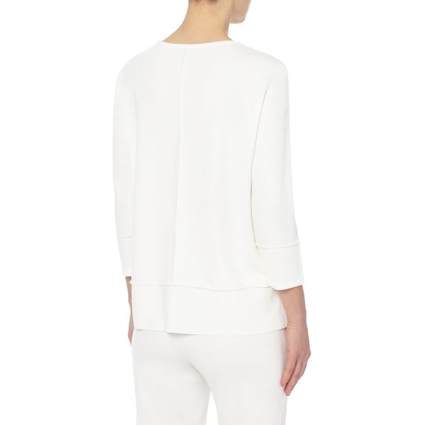 Serenity Knit 3/4 Dolman Sleeve Tunic with Seam Detail