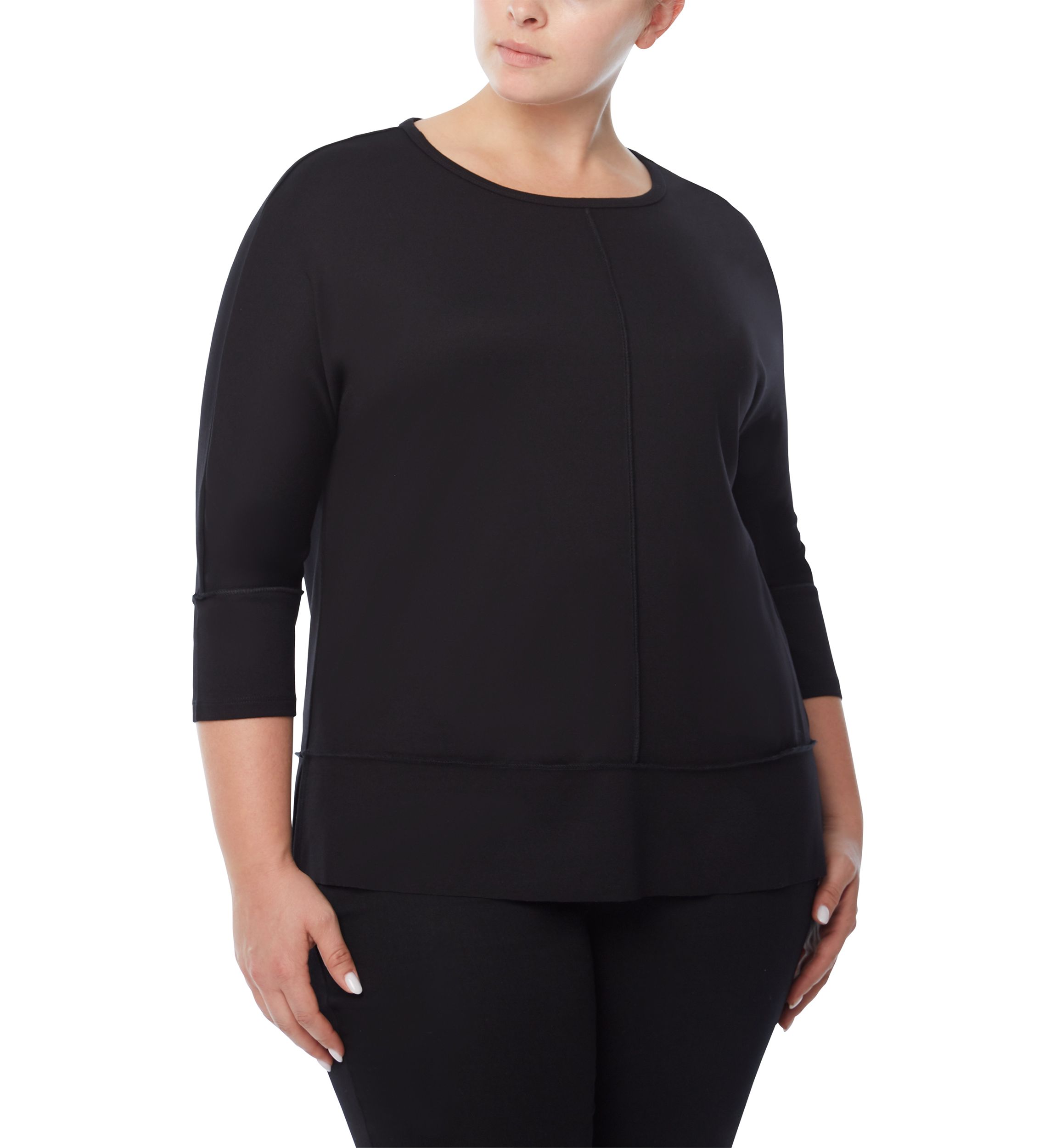 Plus Size Serenity Knit Seam Detail Tunic
