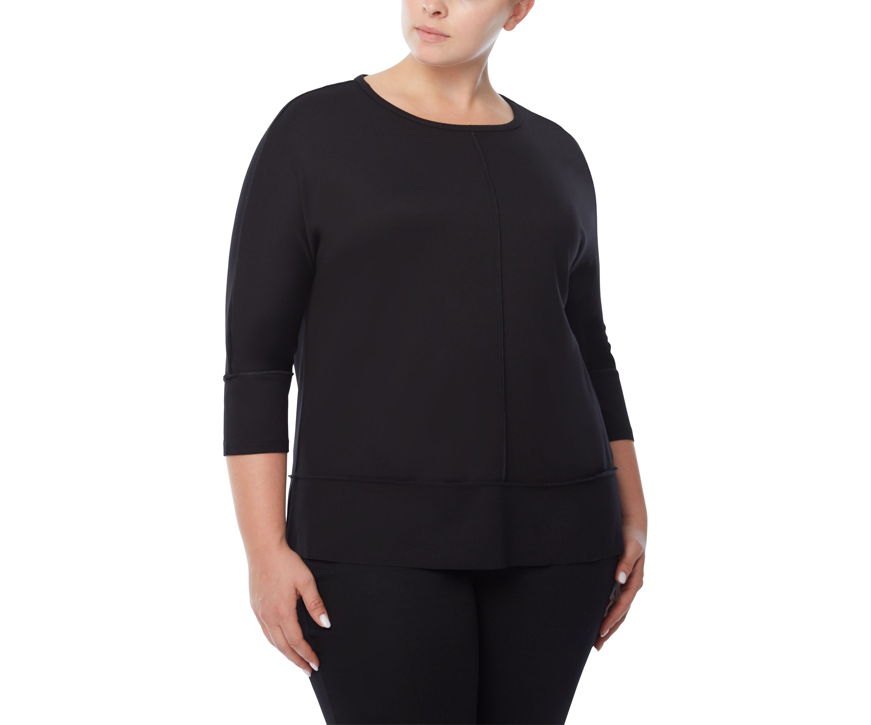 Plus Size Serenity Knit Seam Detail Tunic