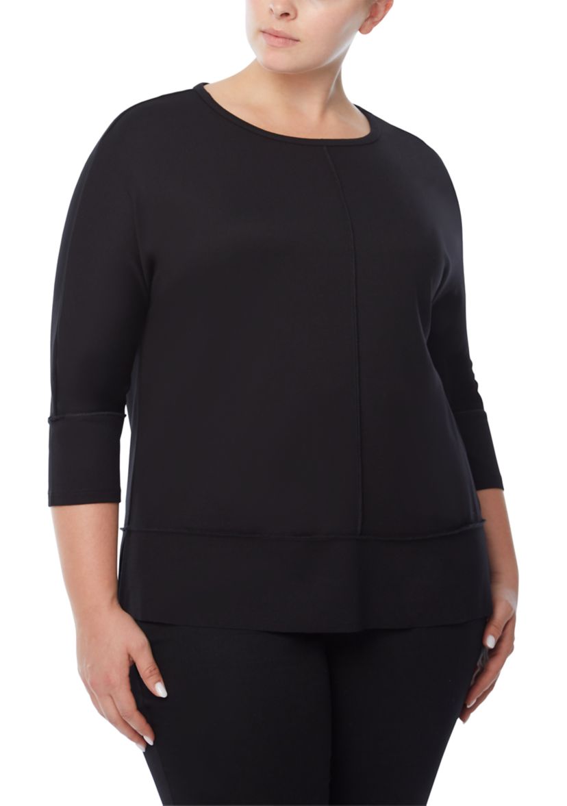 Plus Size Serenity Knit Seam Detail Tunic