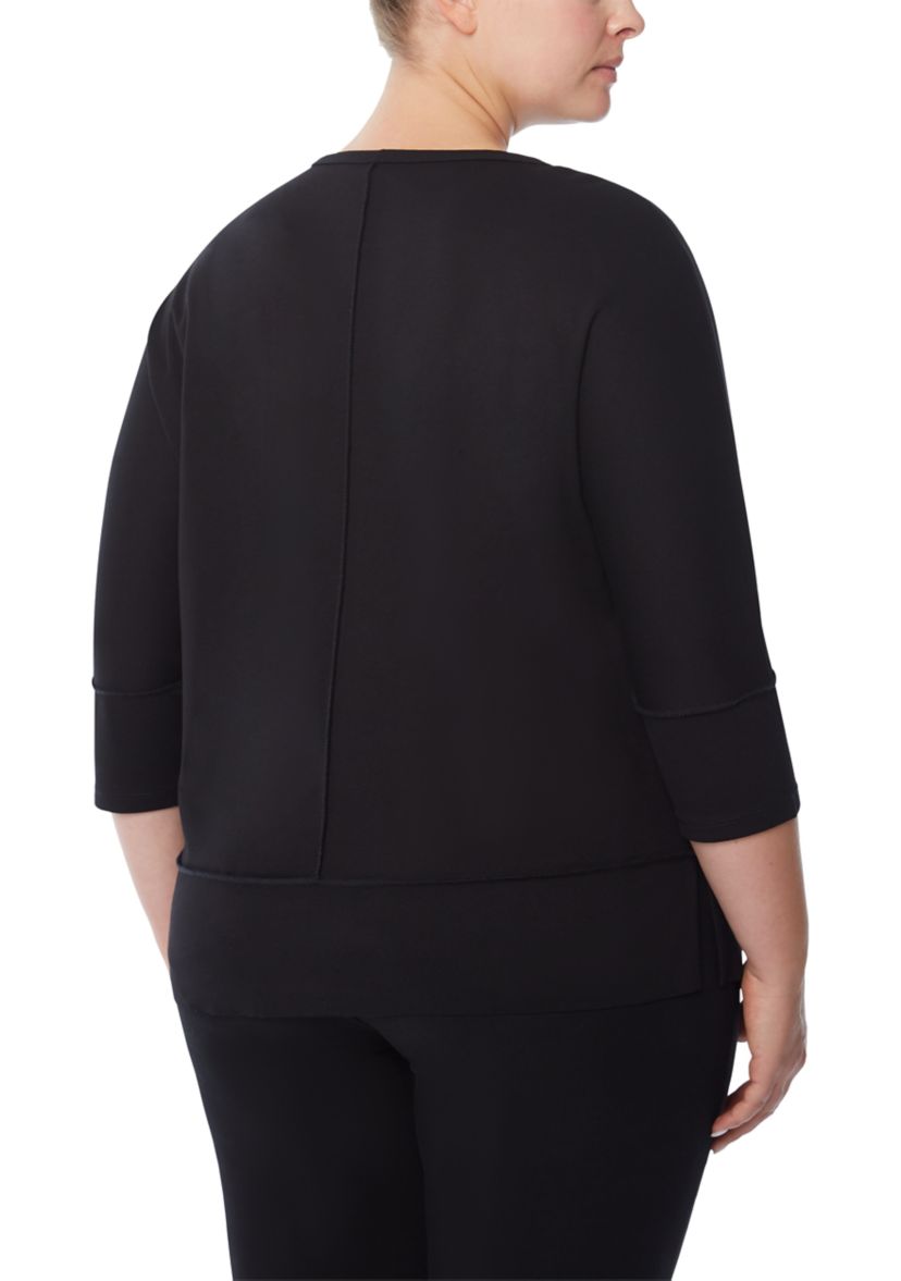 Plus Size Serenity Knit Seam Detail Tunic
