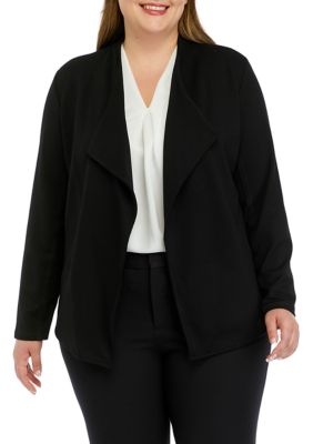 Jones New York Women's Plus Size Drape Front Jacket