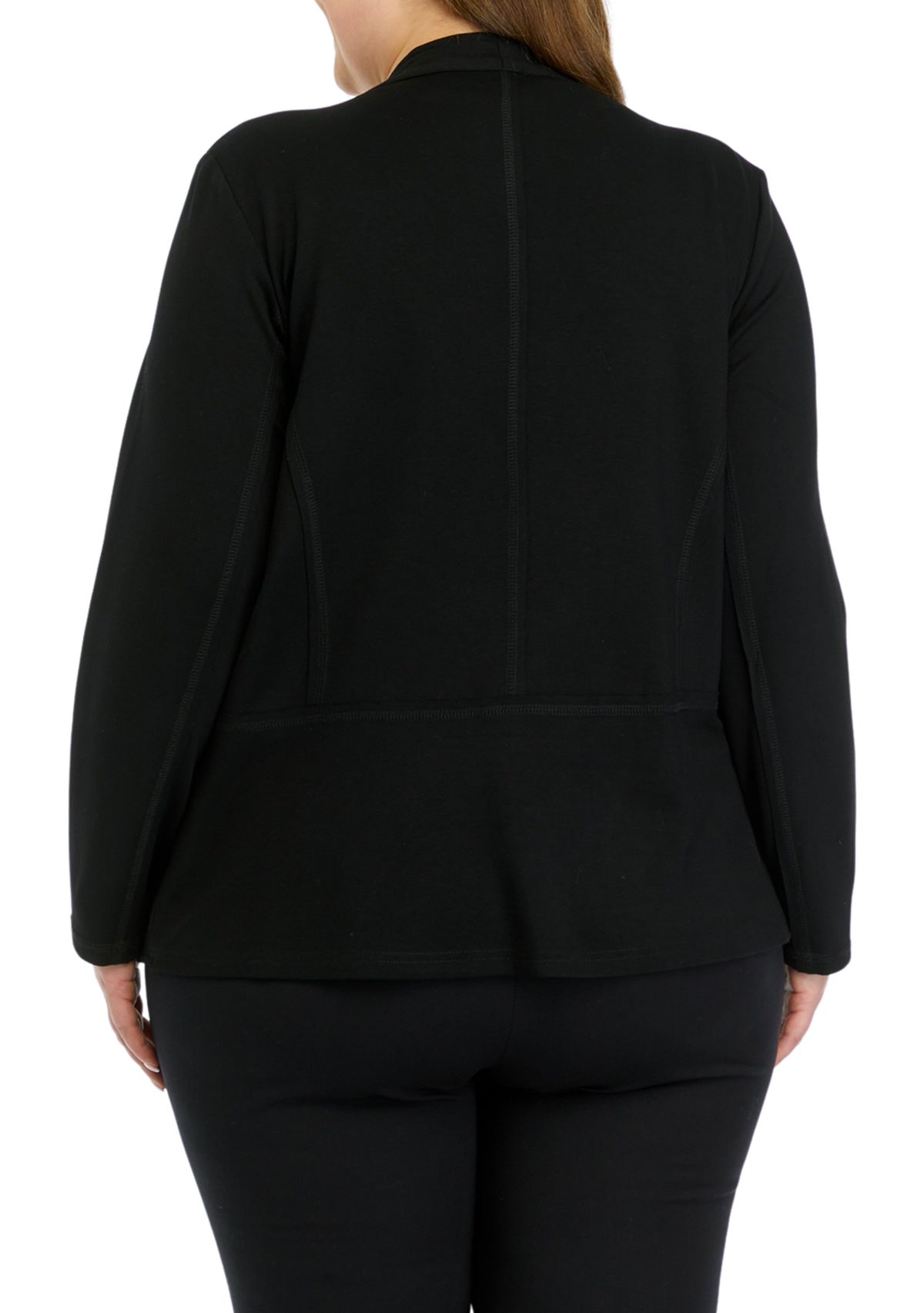 Plus Size Drape Front Jacket