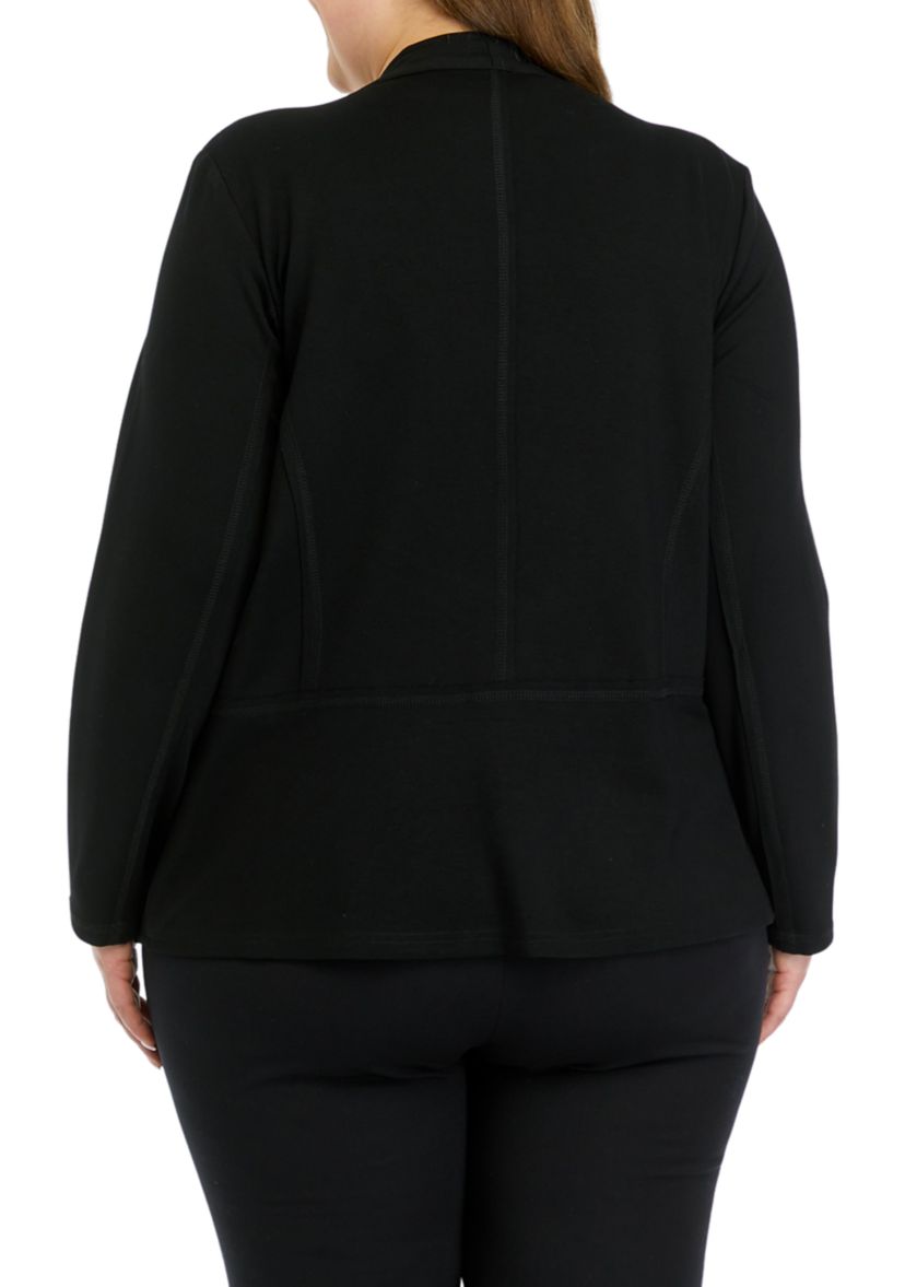Plus Size Drape Front Jacket